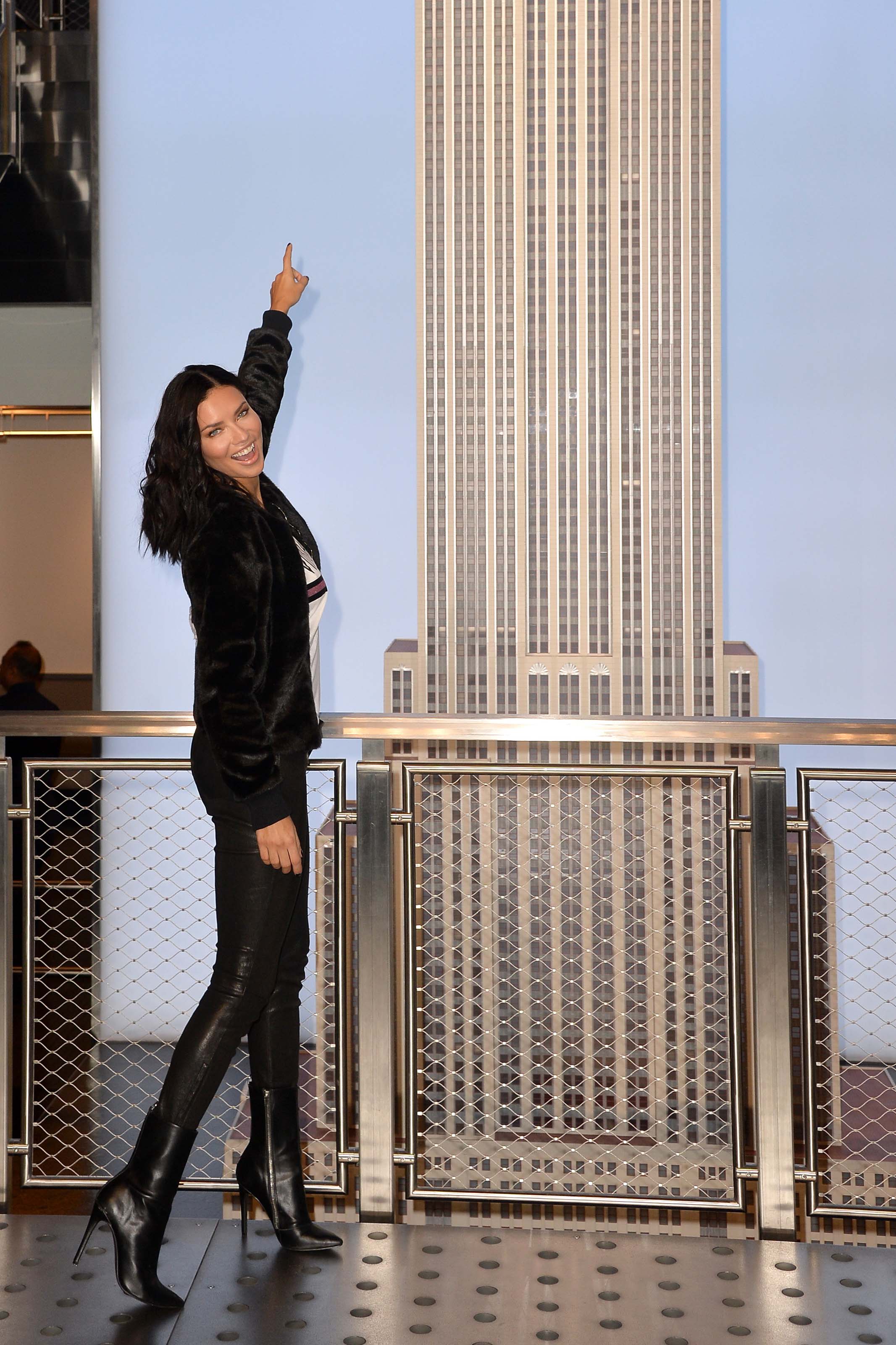 Adriana Lima lighting the Empire State Building