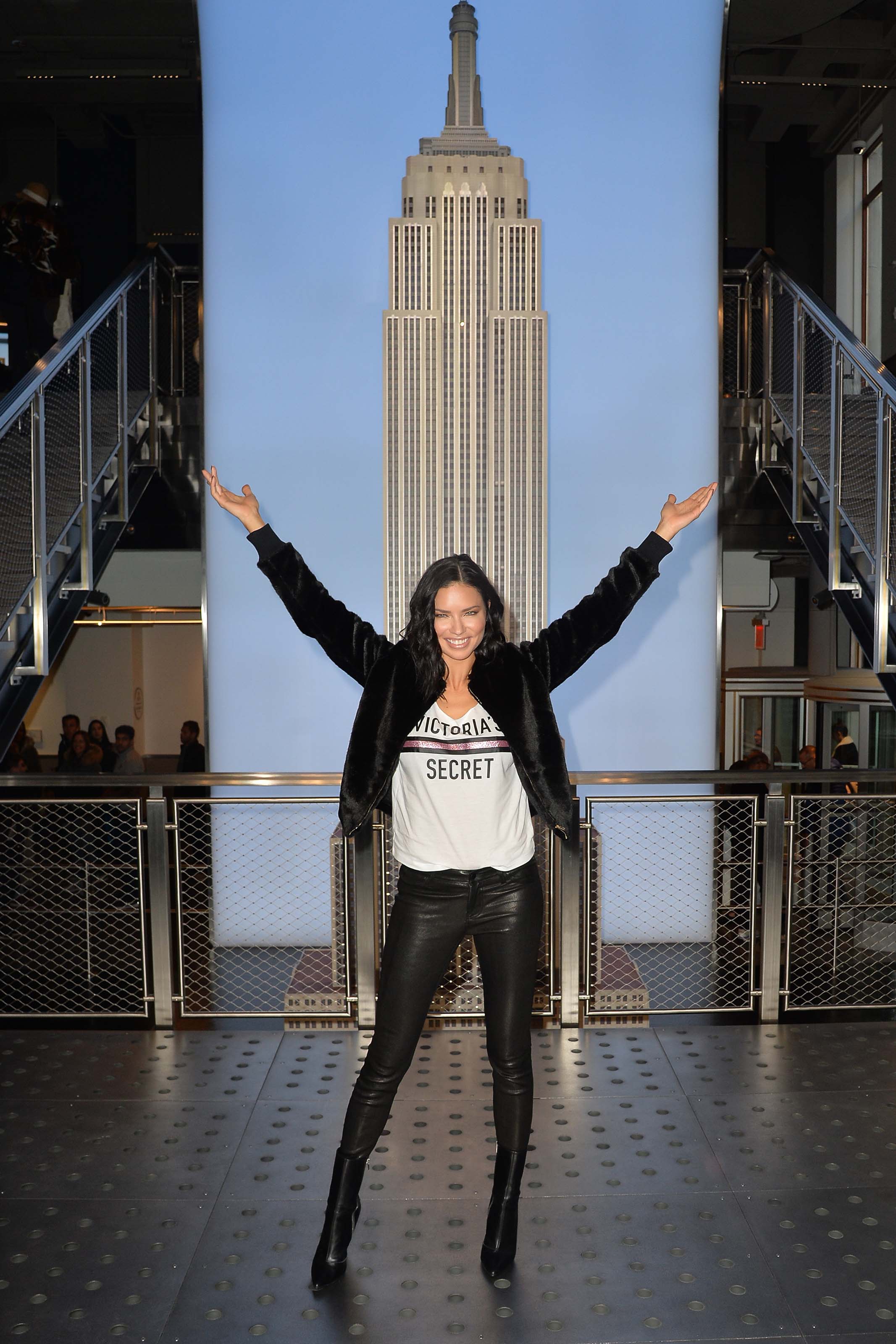 Adriana Lima lighting the Empire State Building