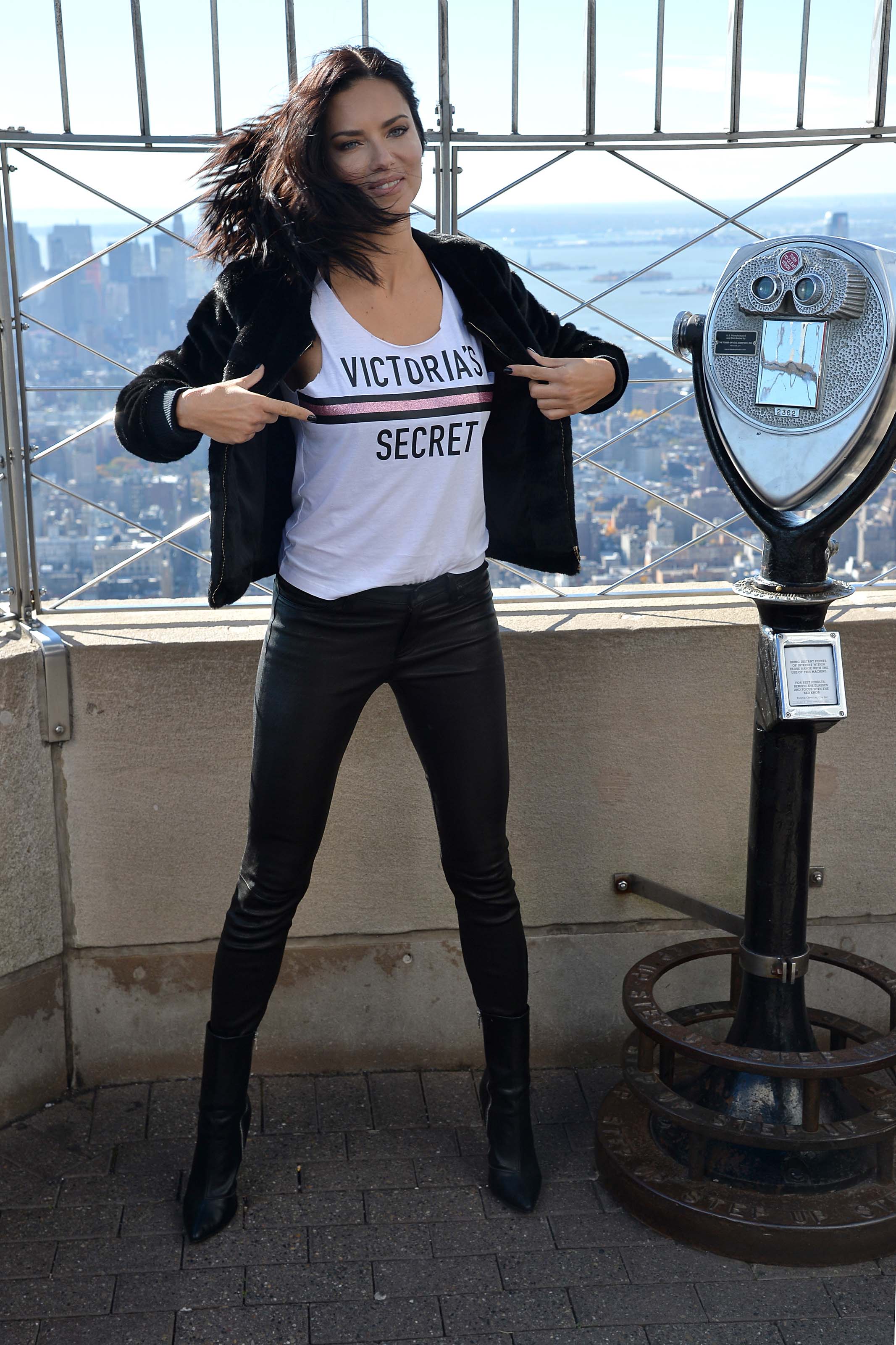 Adriana Lima lighting the Empire State Building