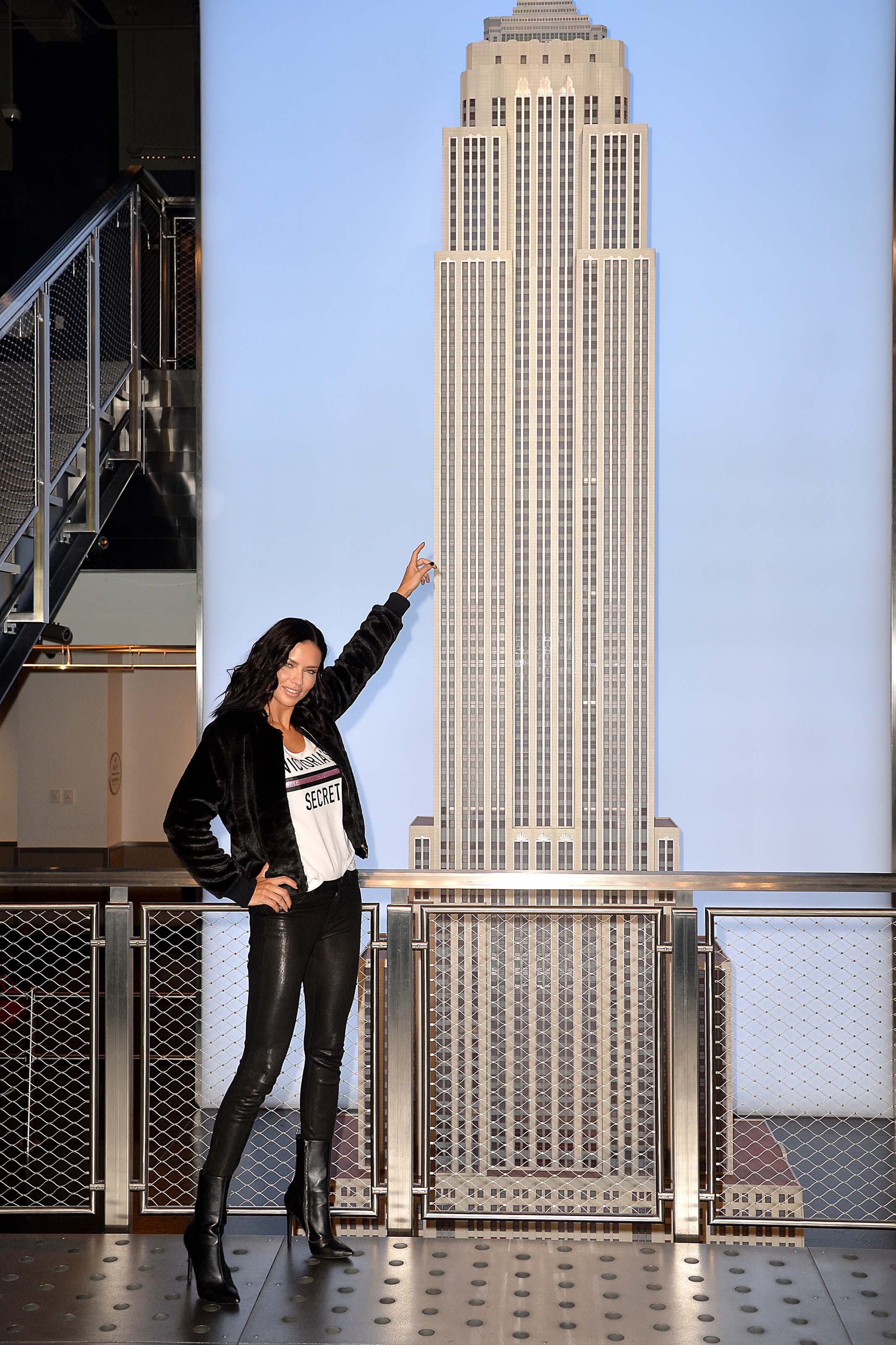 Adriana Lima lighting the Empire State Building