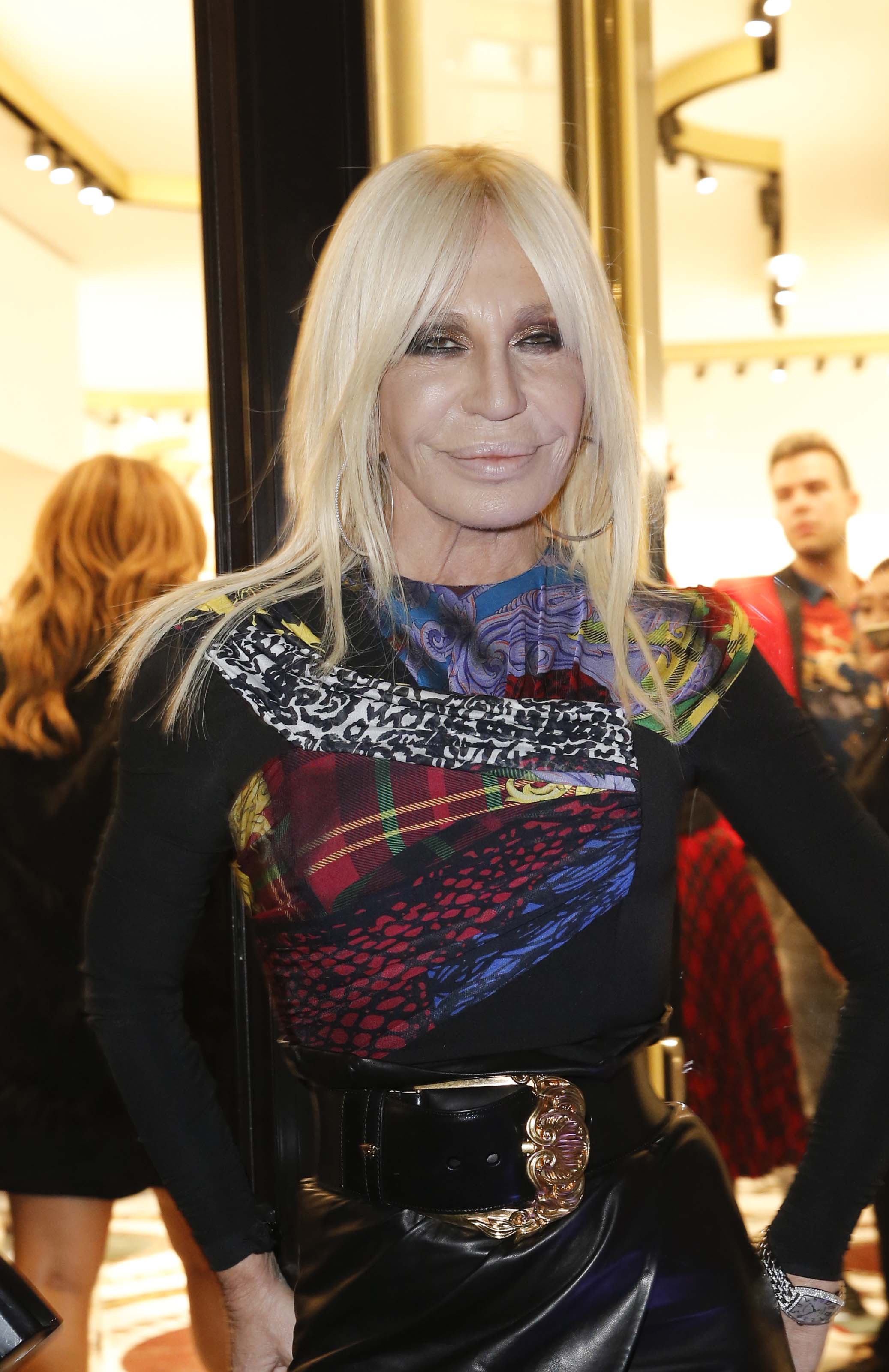 Donatella Versace attends Versace Cocktail