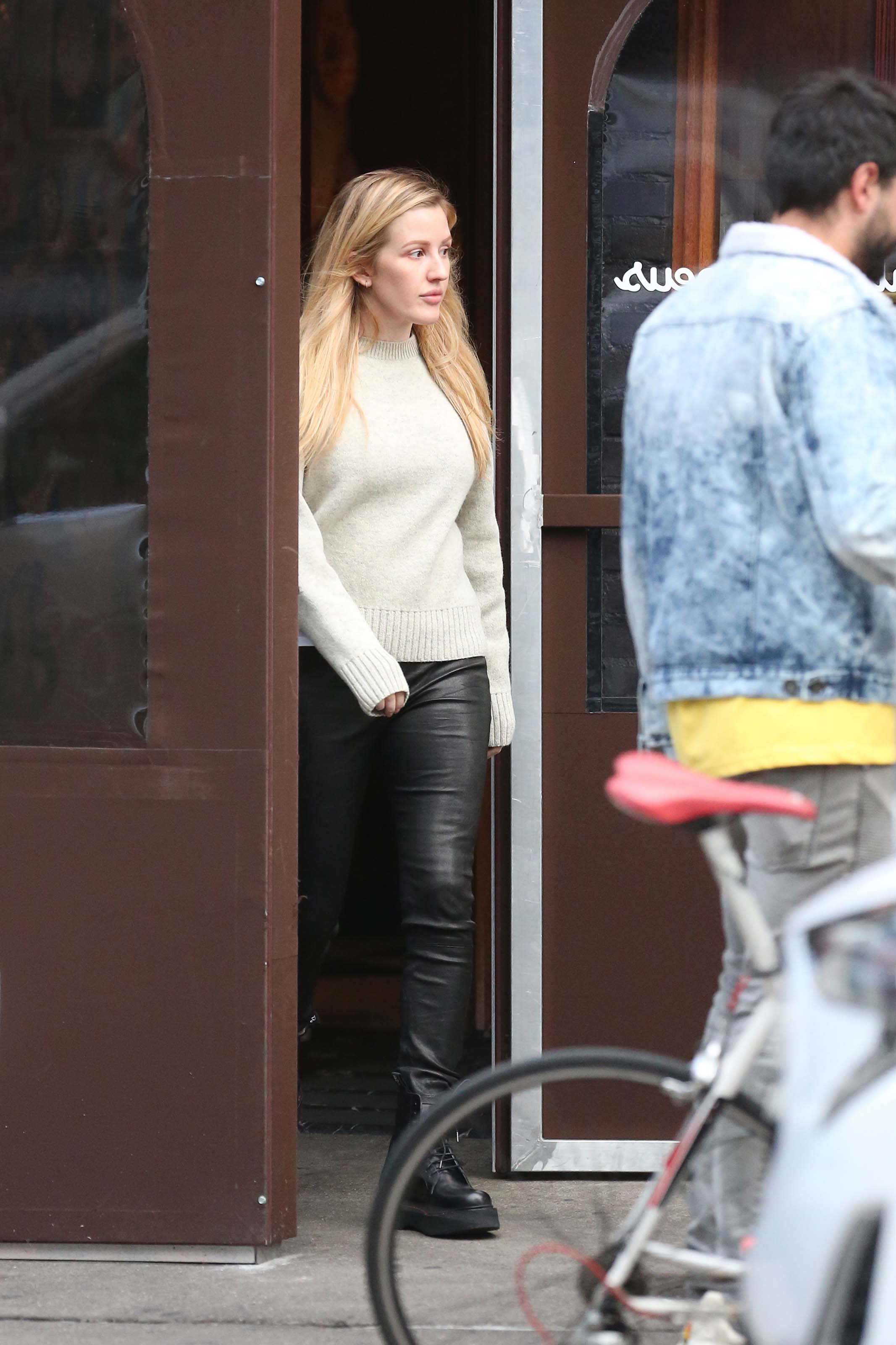 Ellie Goulding leaving Saint Ambroeus