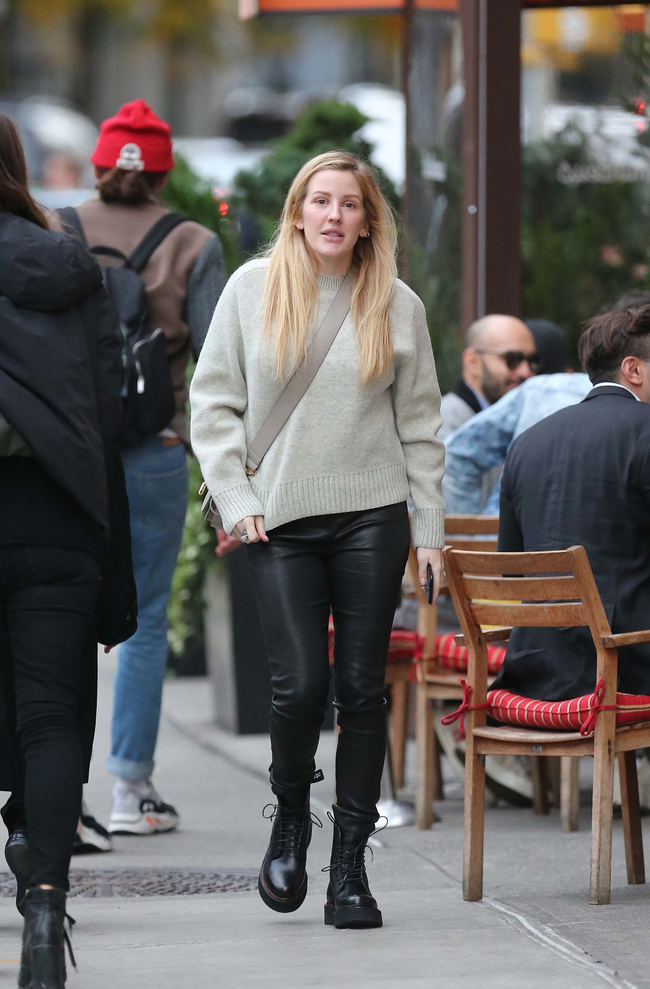 Ellie Goulding leaving Saint Ambroeus