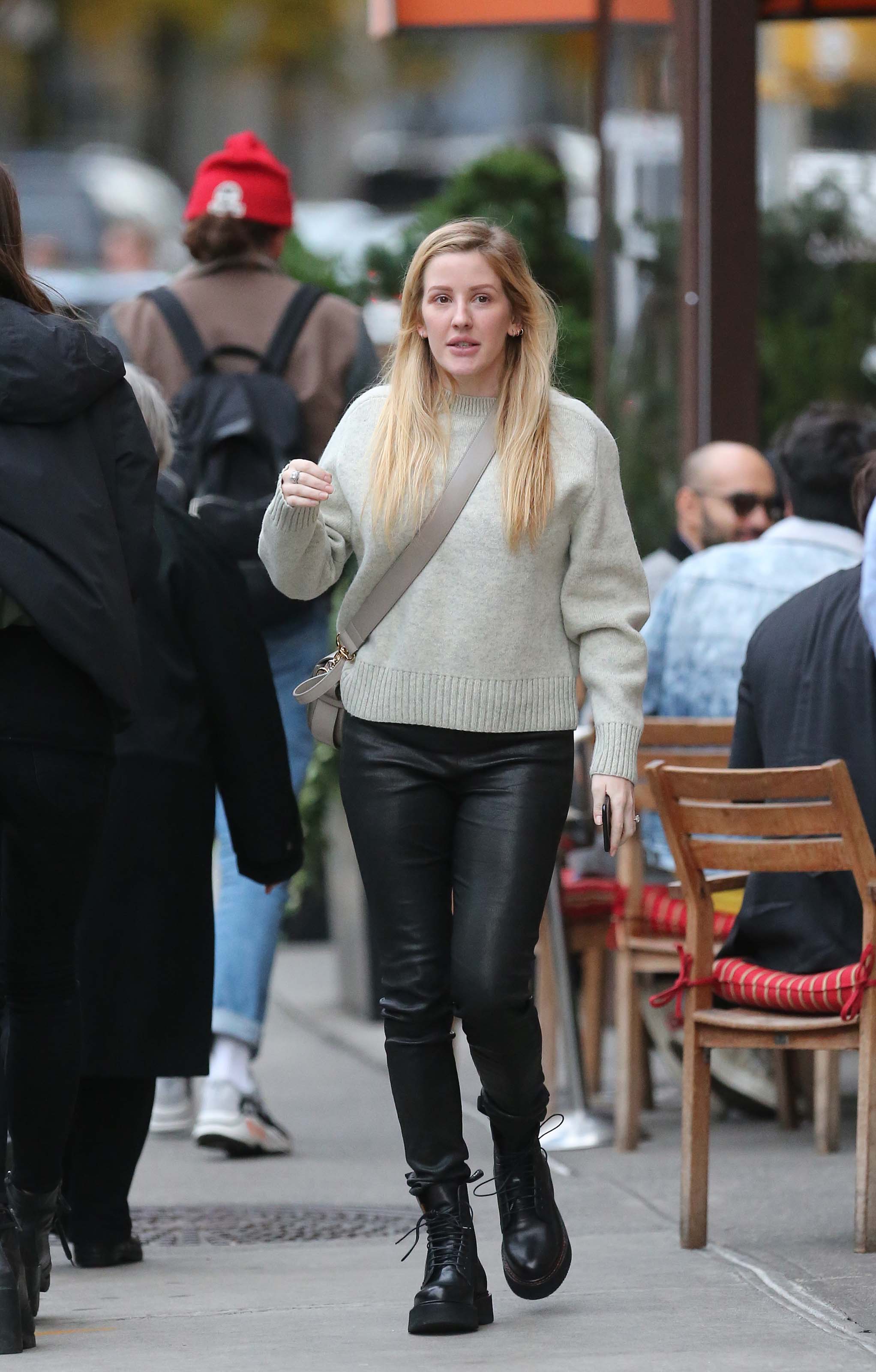 Ellie Goulding leaving Saint Ambroeus