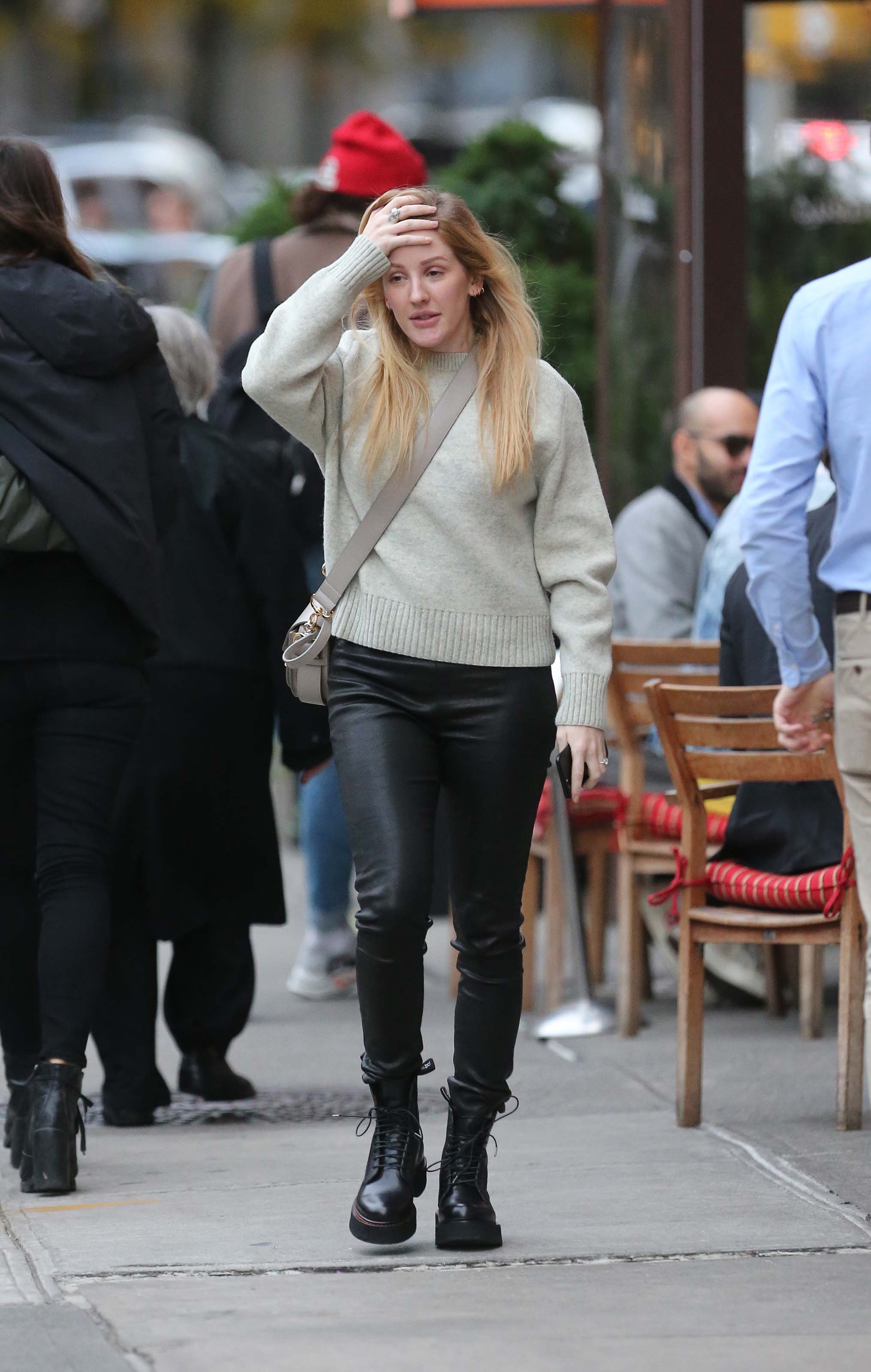 Ellie Goulding leaving Saint Ambroeus