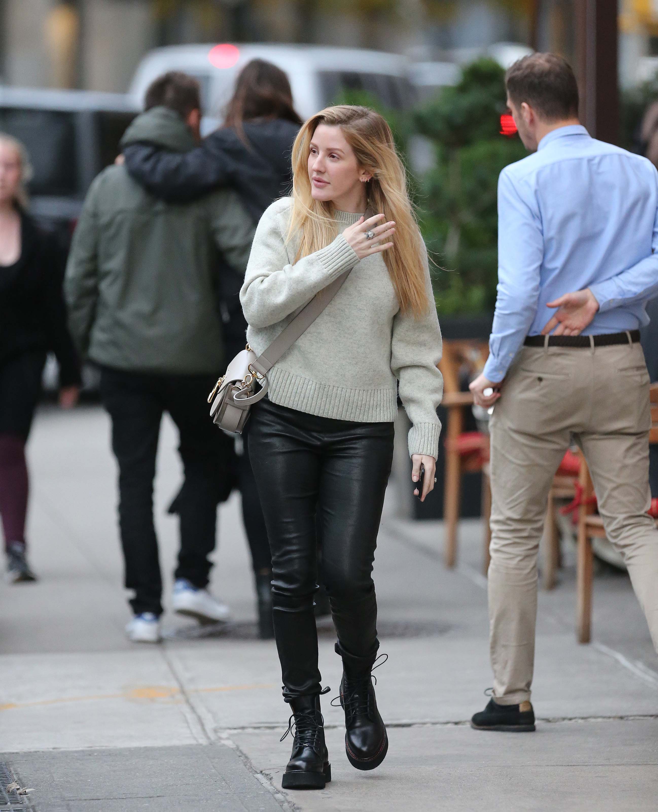 Ellie Goulding leaving Saint Ambroeus