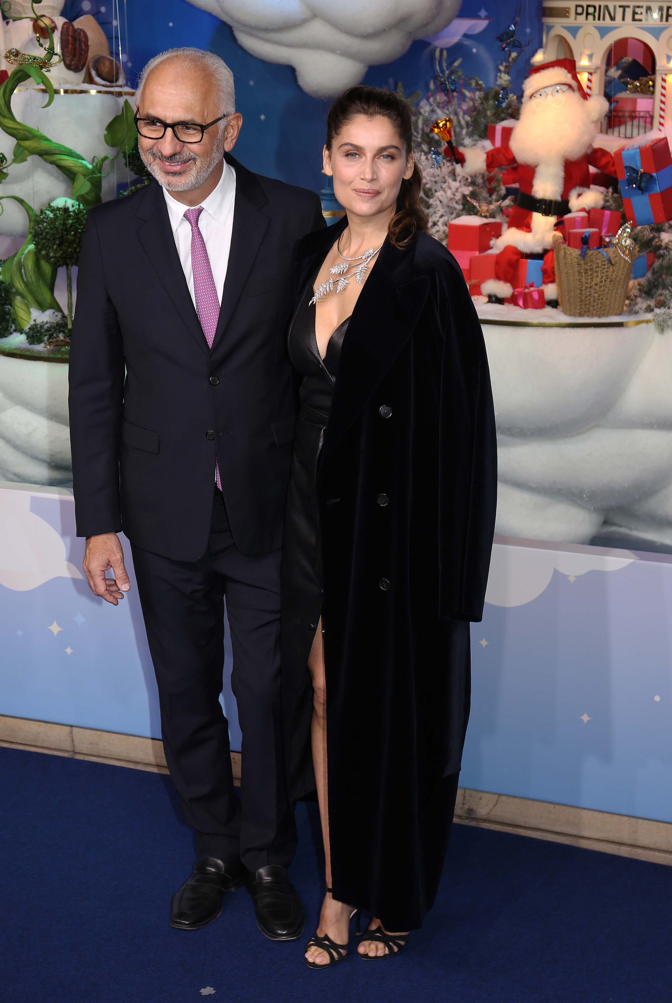 Laetitia Casta attends Le Printemps Christmas Decorations Launch