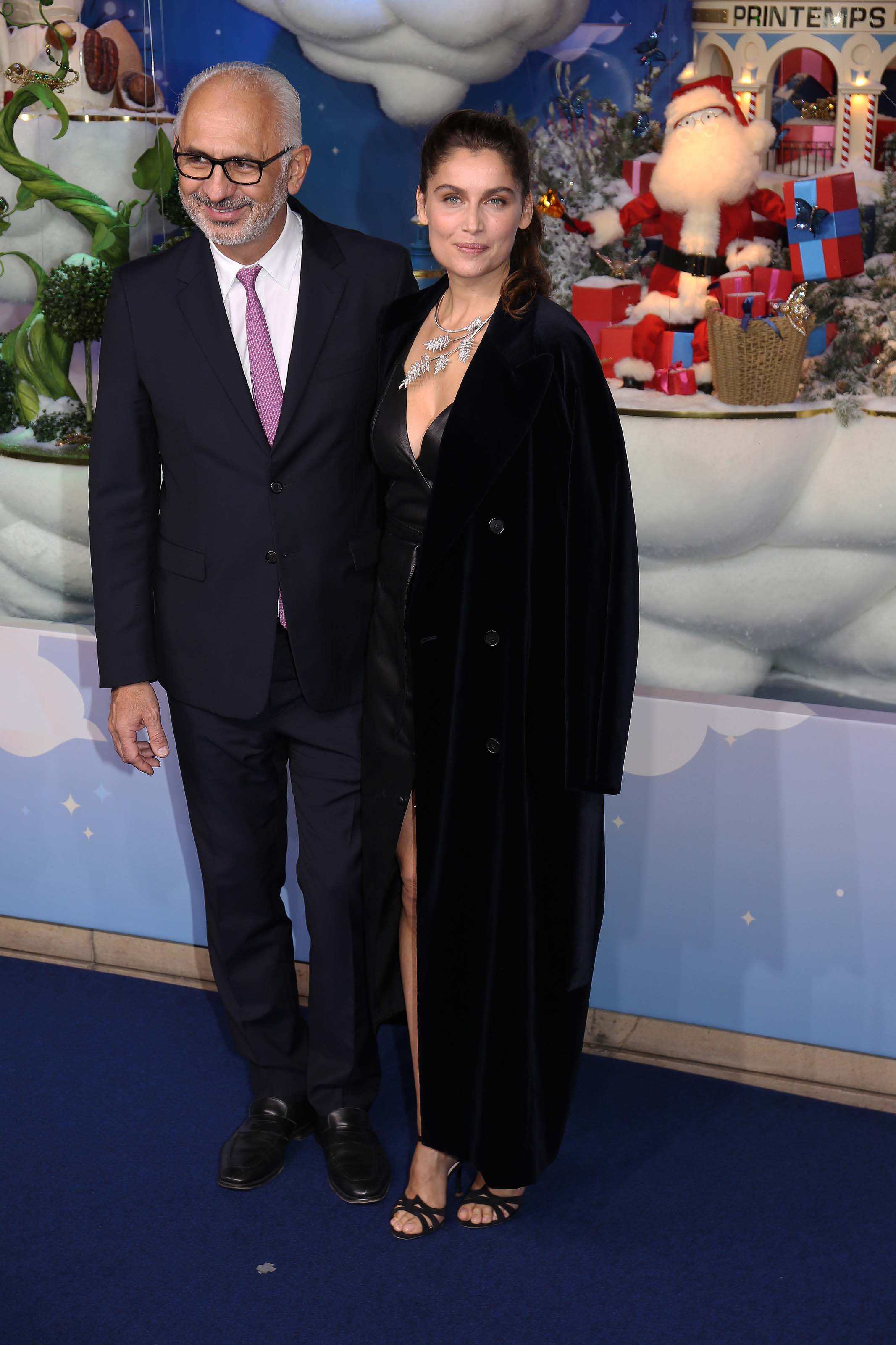 Laetitia Casta attends Le Printemps Christmas Decorations Launch