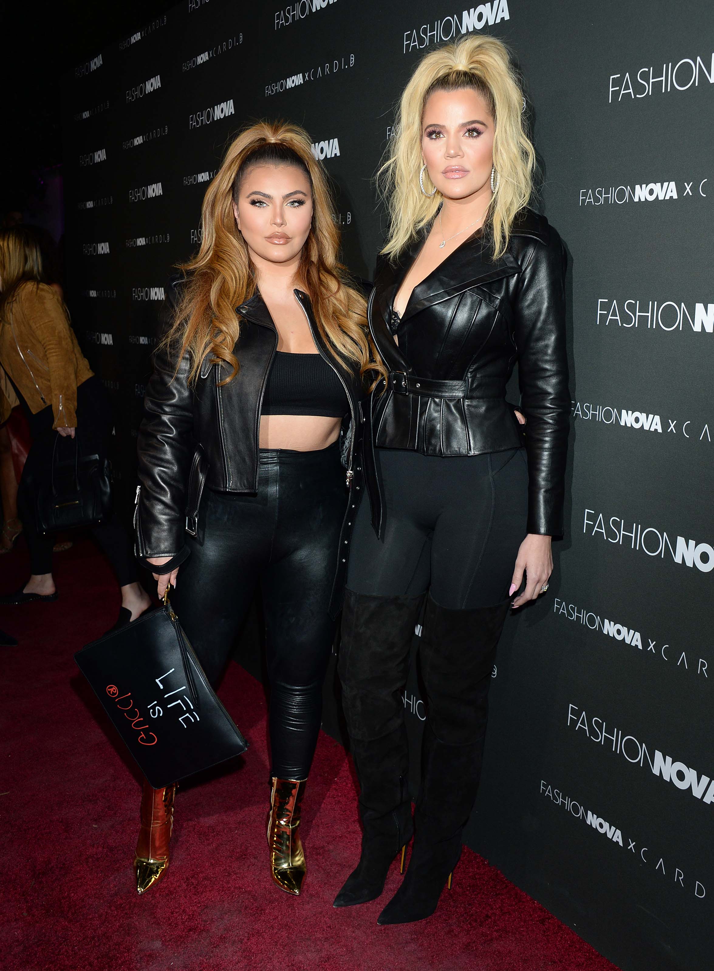 Khloe Kardashian & Hrush Achemyan attend Fashion Nova x Cardi B Launch Event