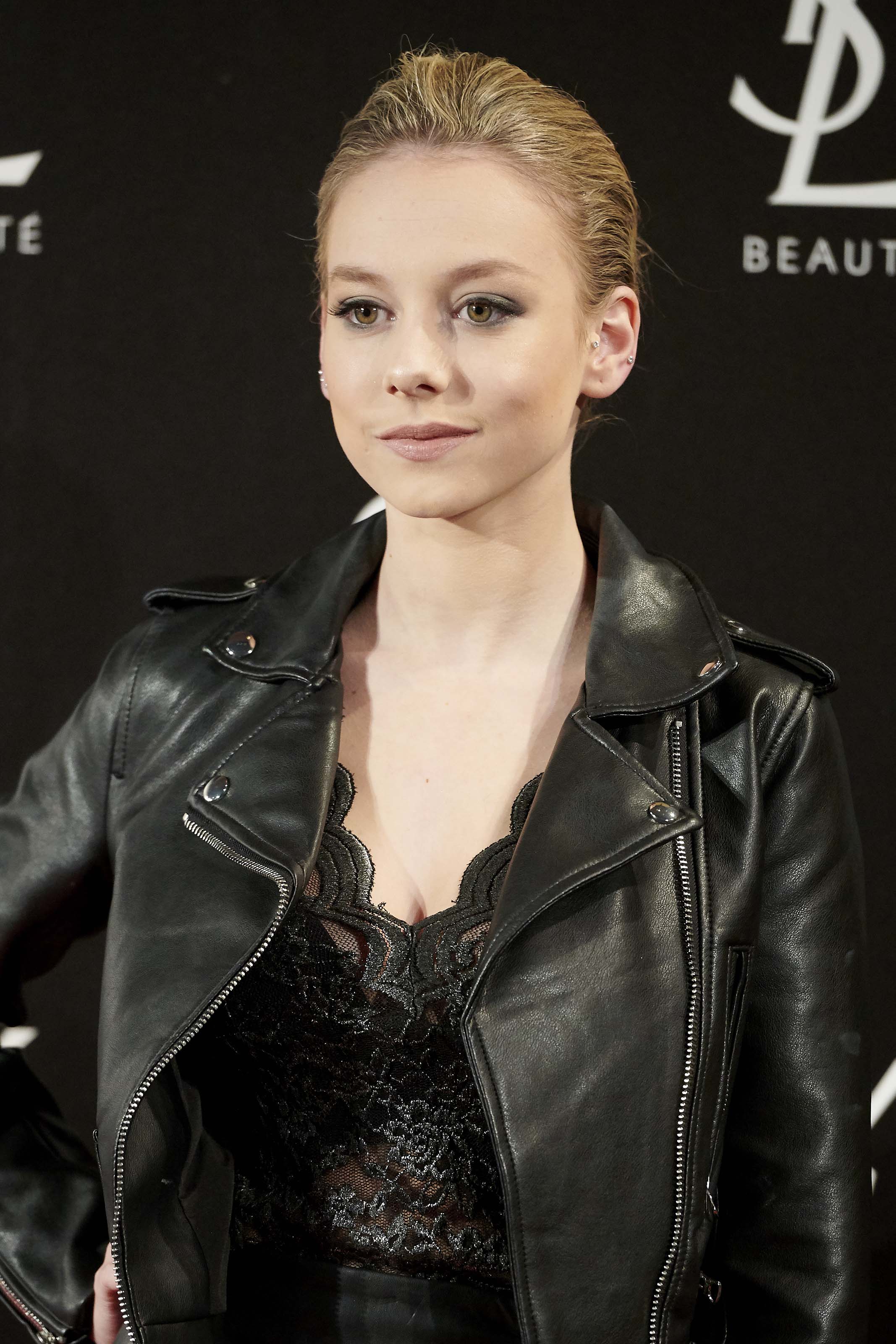 Ester Exposito attends Yves Saint Laurent Beauté The Slim Rouge PurCouture Party