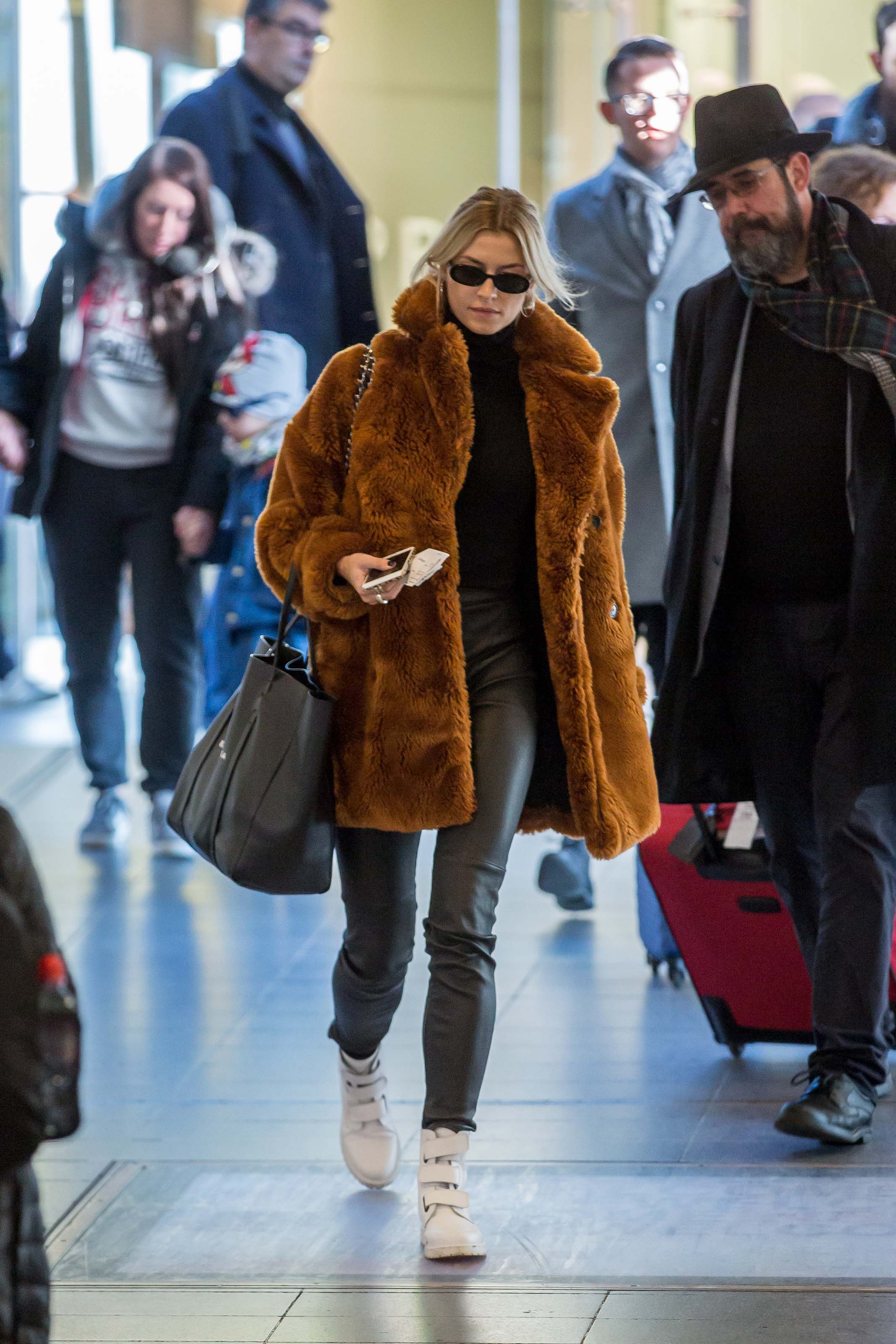 Lena Gercke seen at Tegel Airport