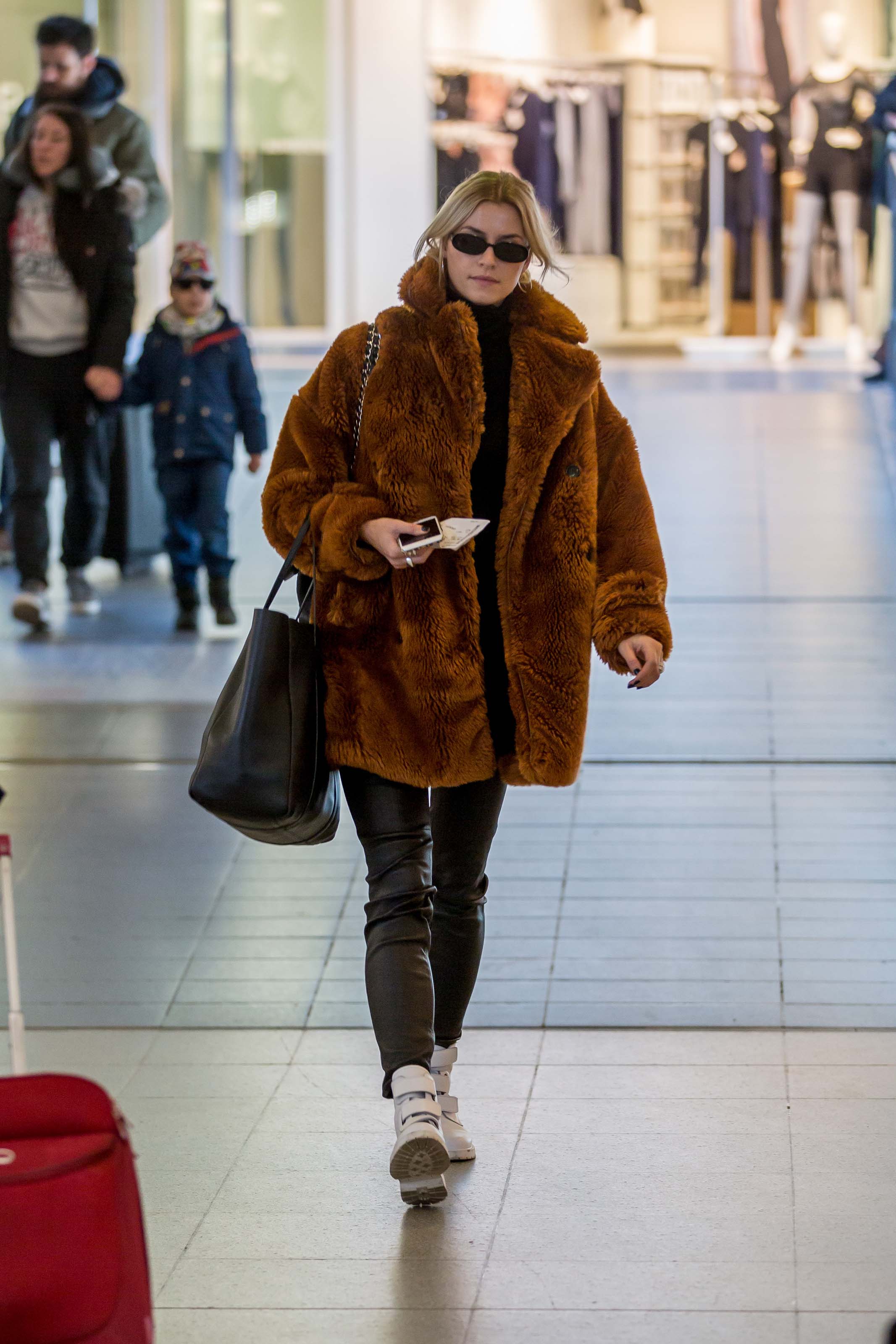 Lena Gercke seen at Tegel Airport