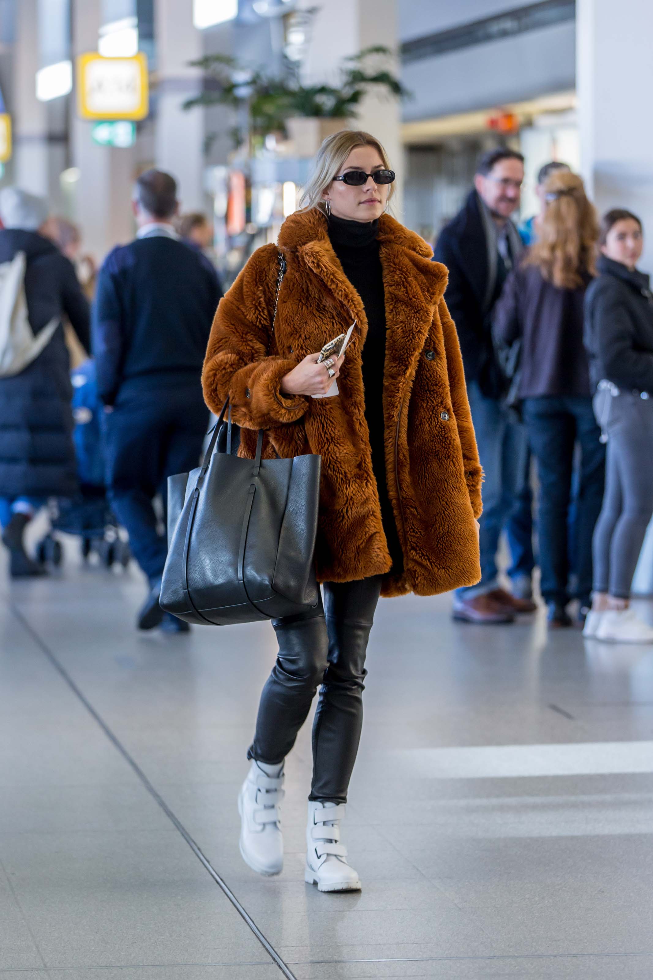 Lena Gercke seen at Tegel Airport