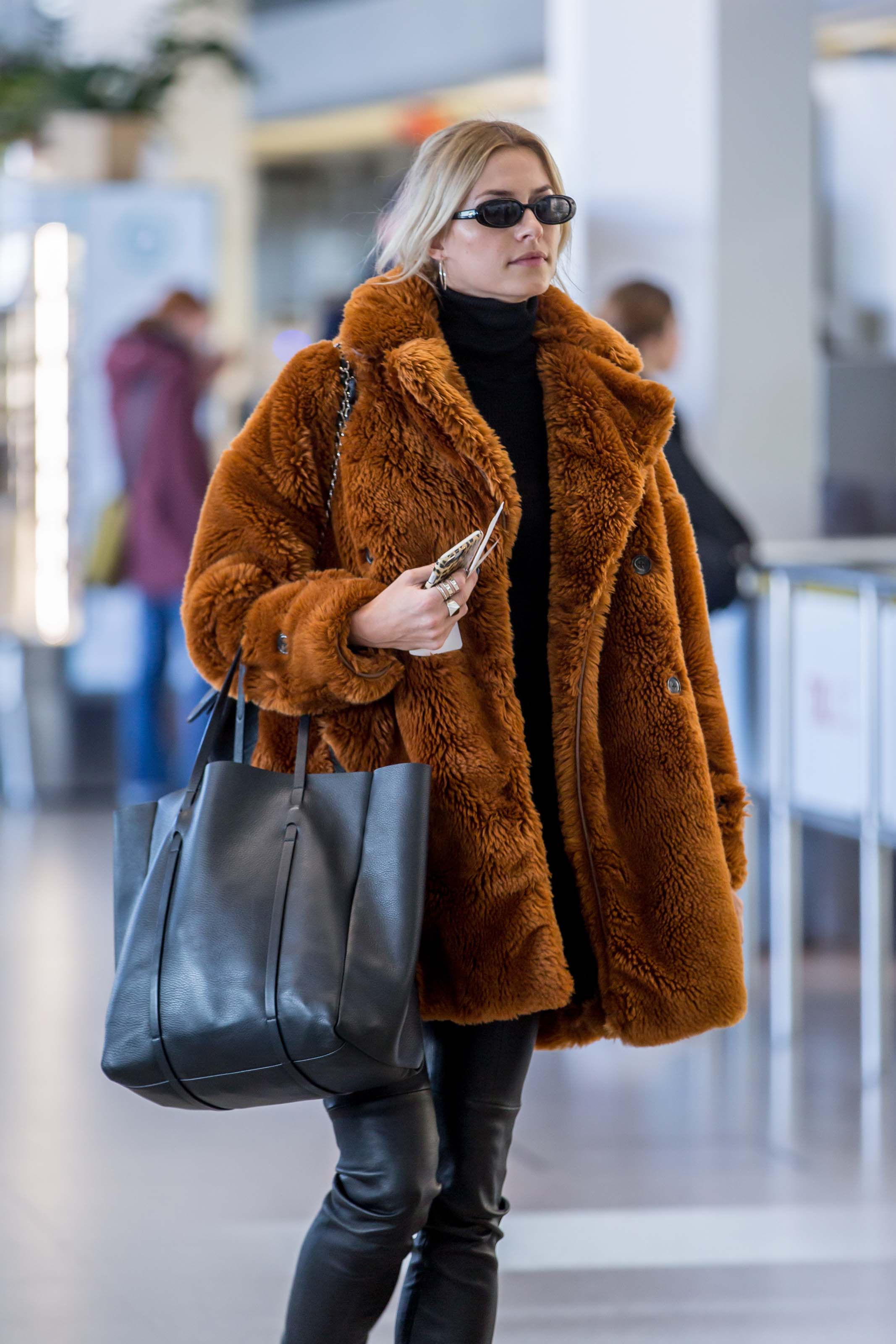Lena Gercke seen at Tegel Airport