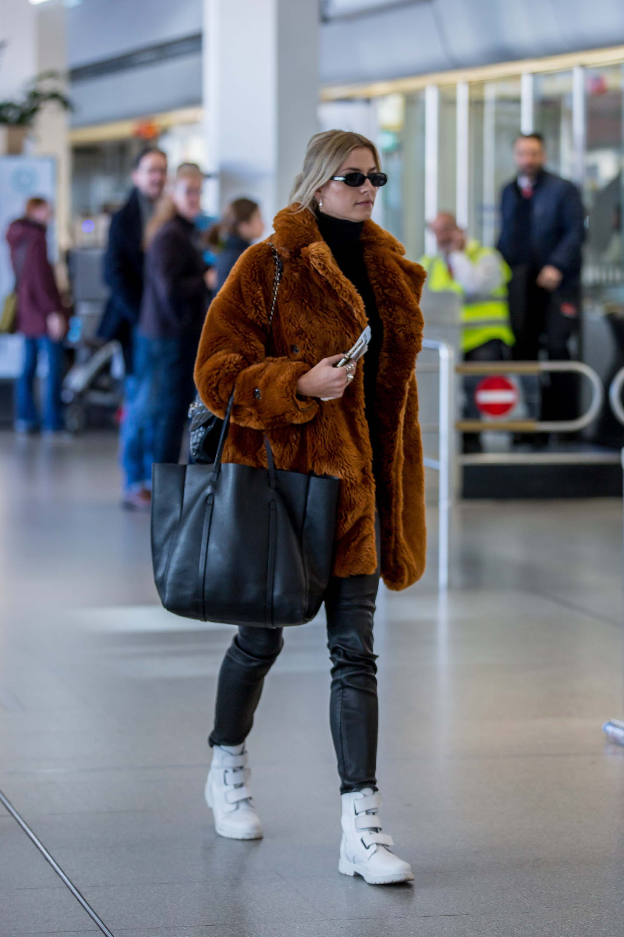 Lena Gercke seen at Tegel Airport
