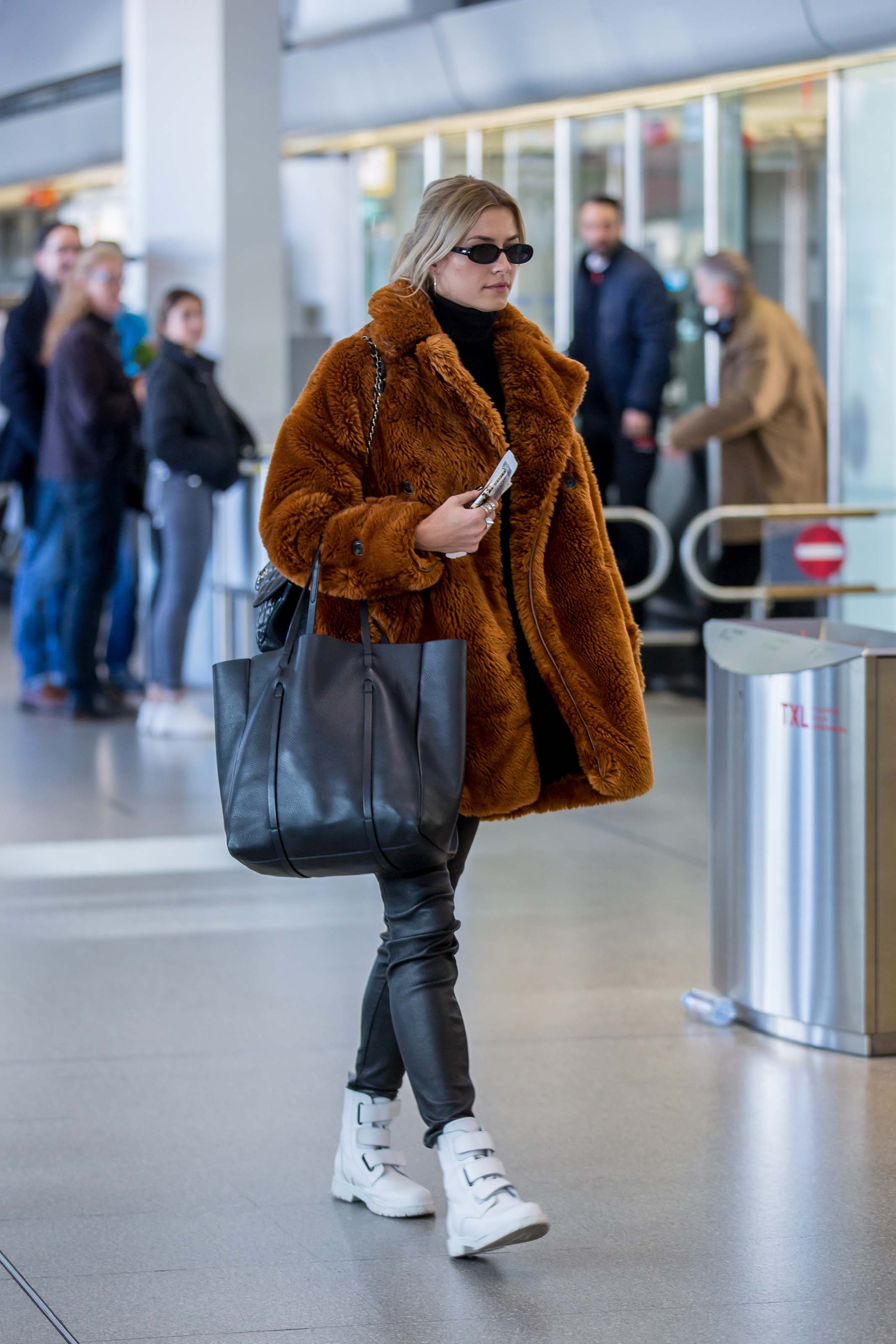 Lena Gercke seen at Tegel Airport