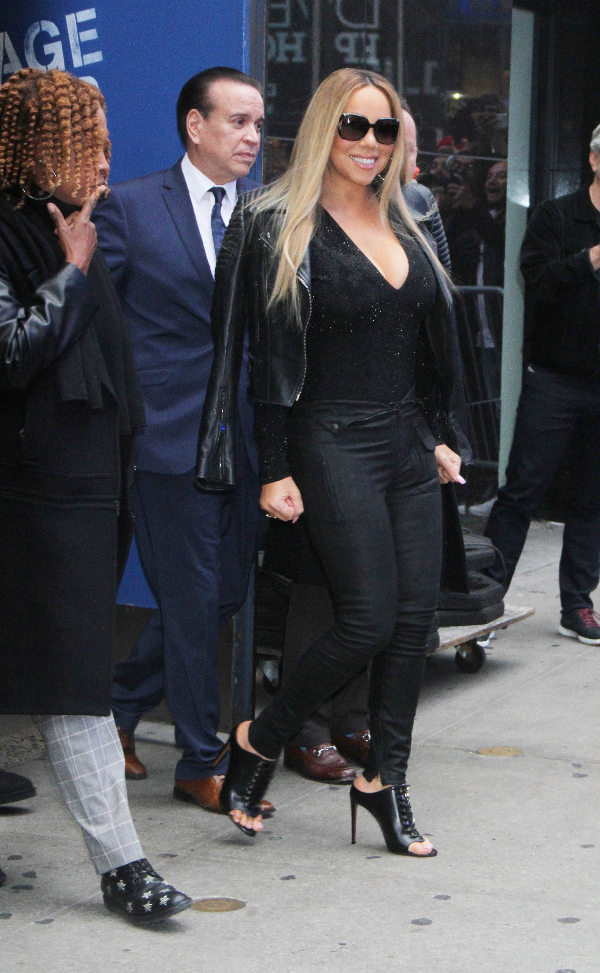 Mariah Carey leaves the Good Morning America show after promoting her new ablum