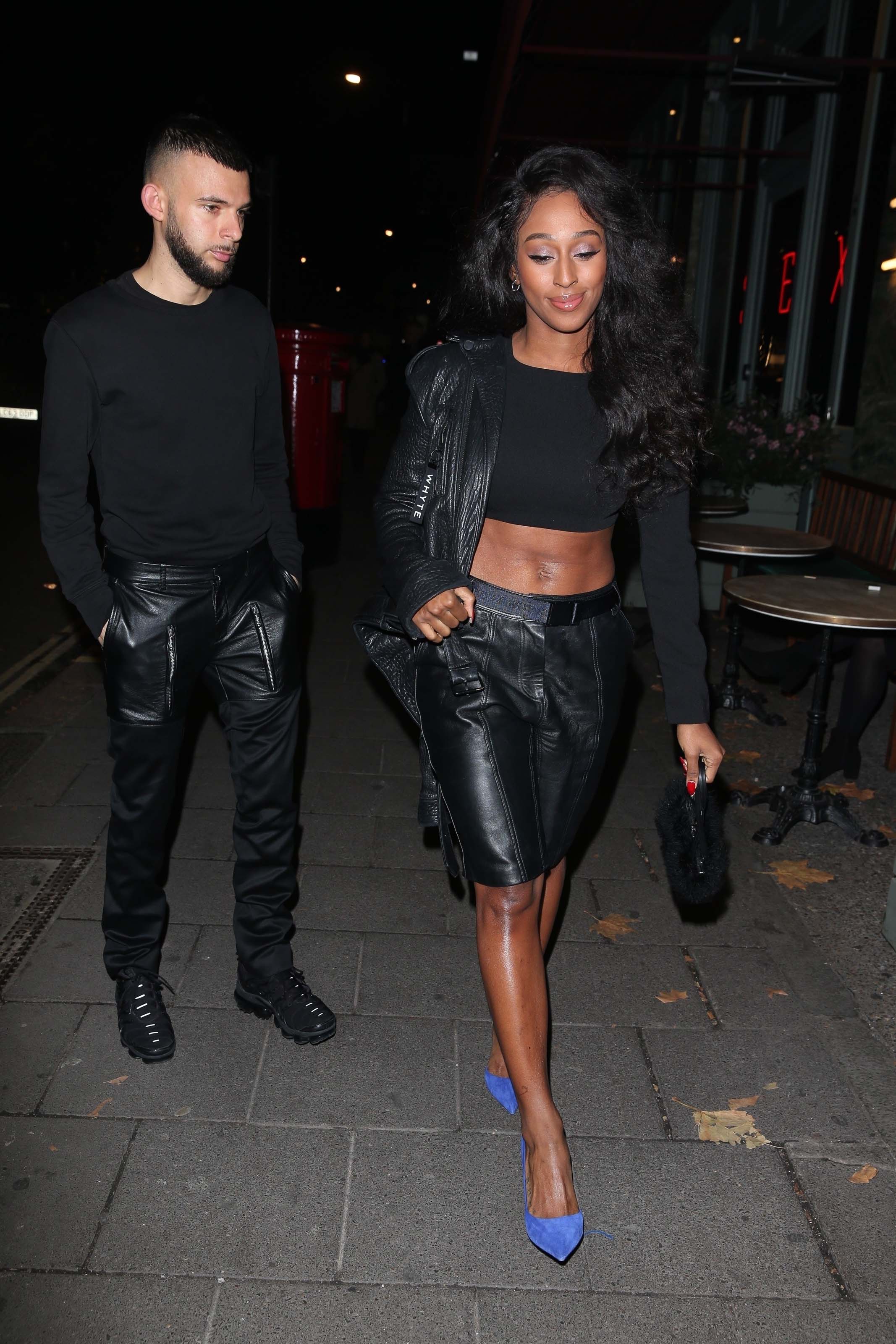 Alexandra Burke at Secsy Fish Restaurant