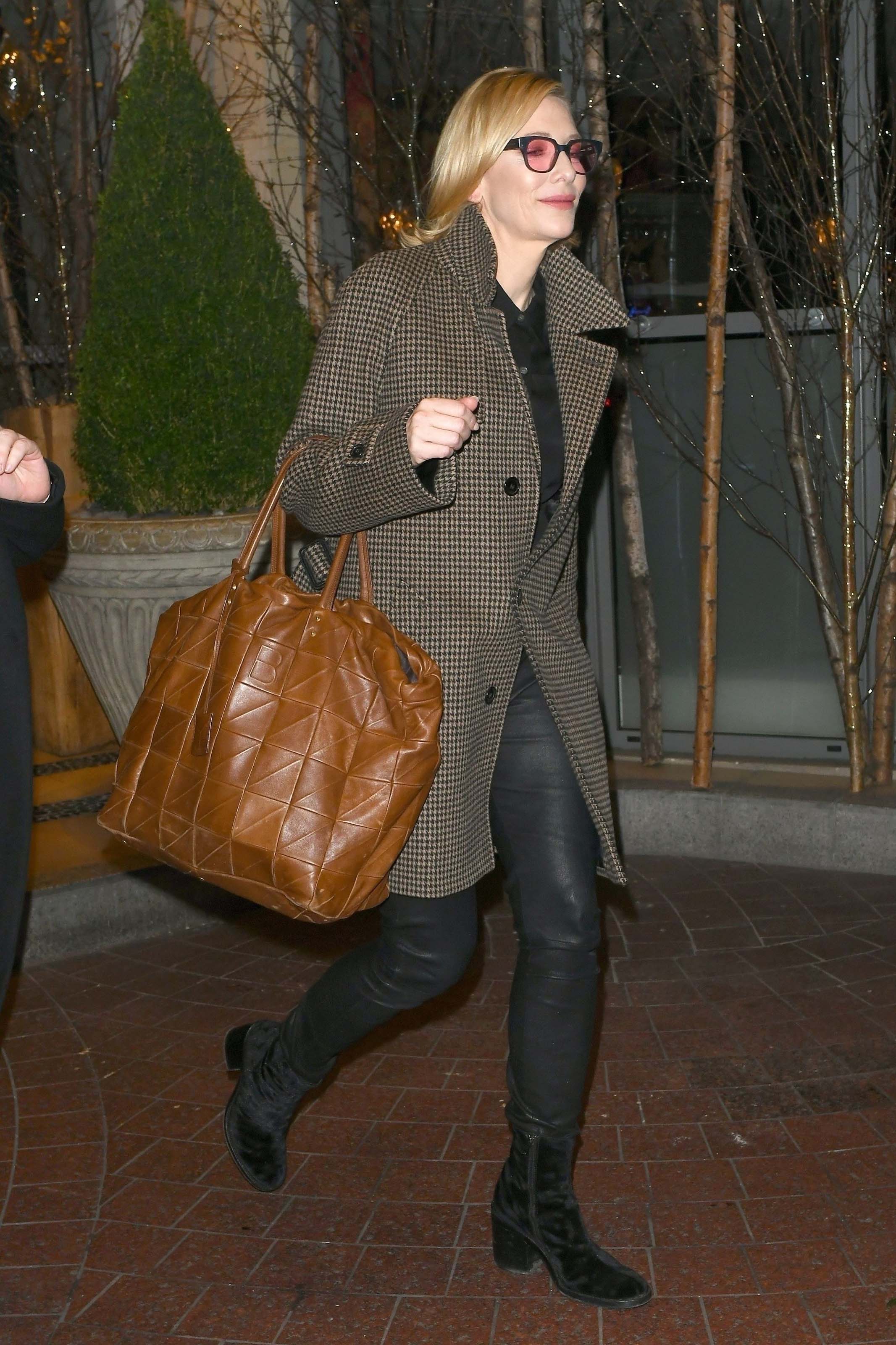Cate Blanchett seen leaving the SOHO Hotel