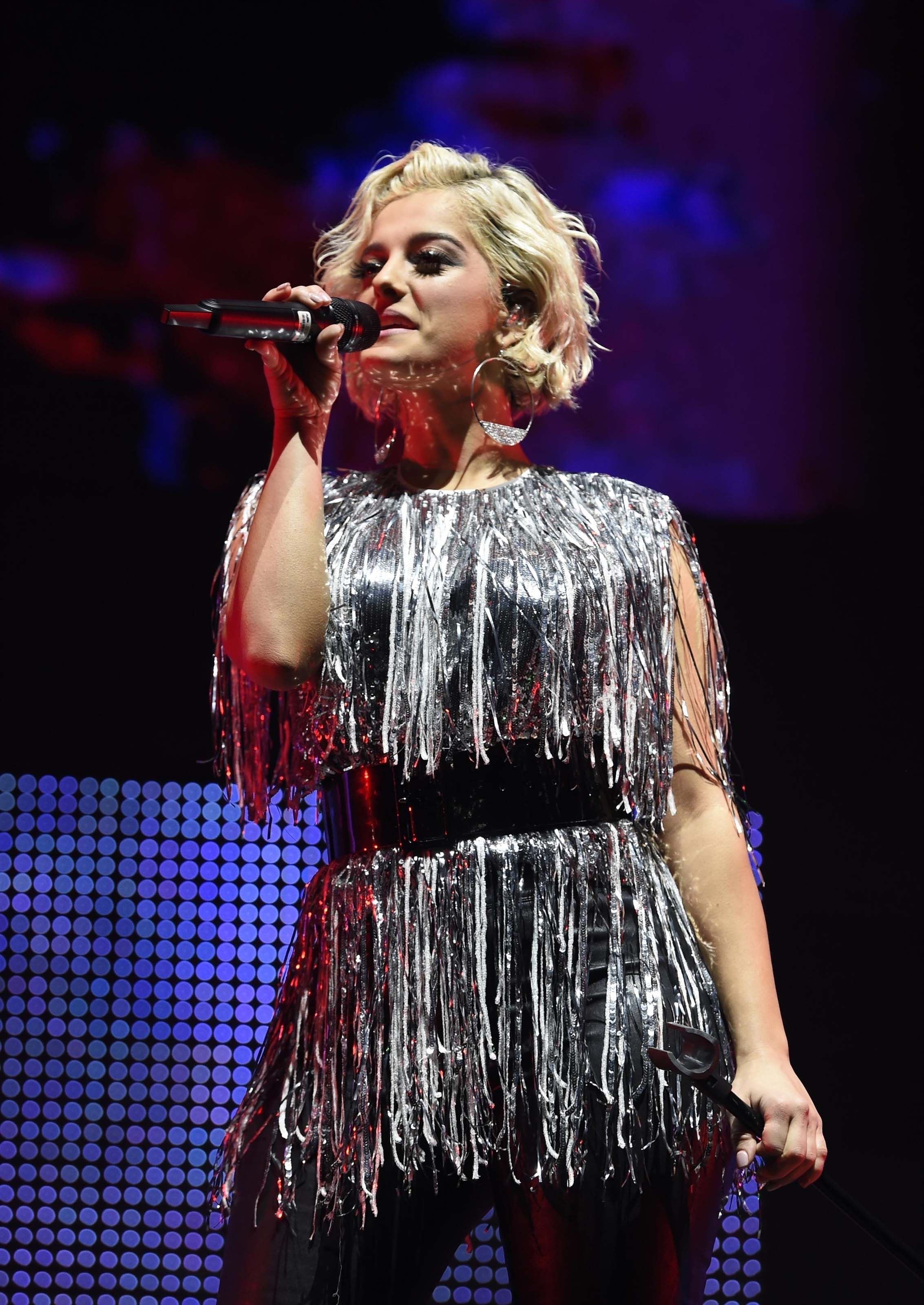 Bebe Rexha attends Free Radio Live Hits Live concert