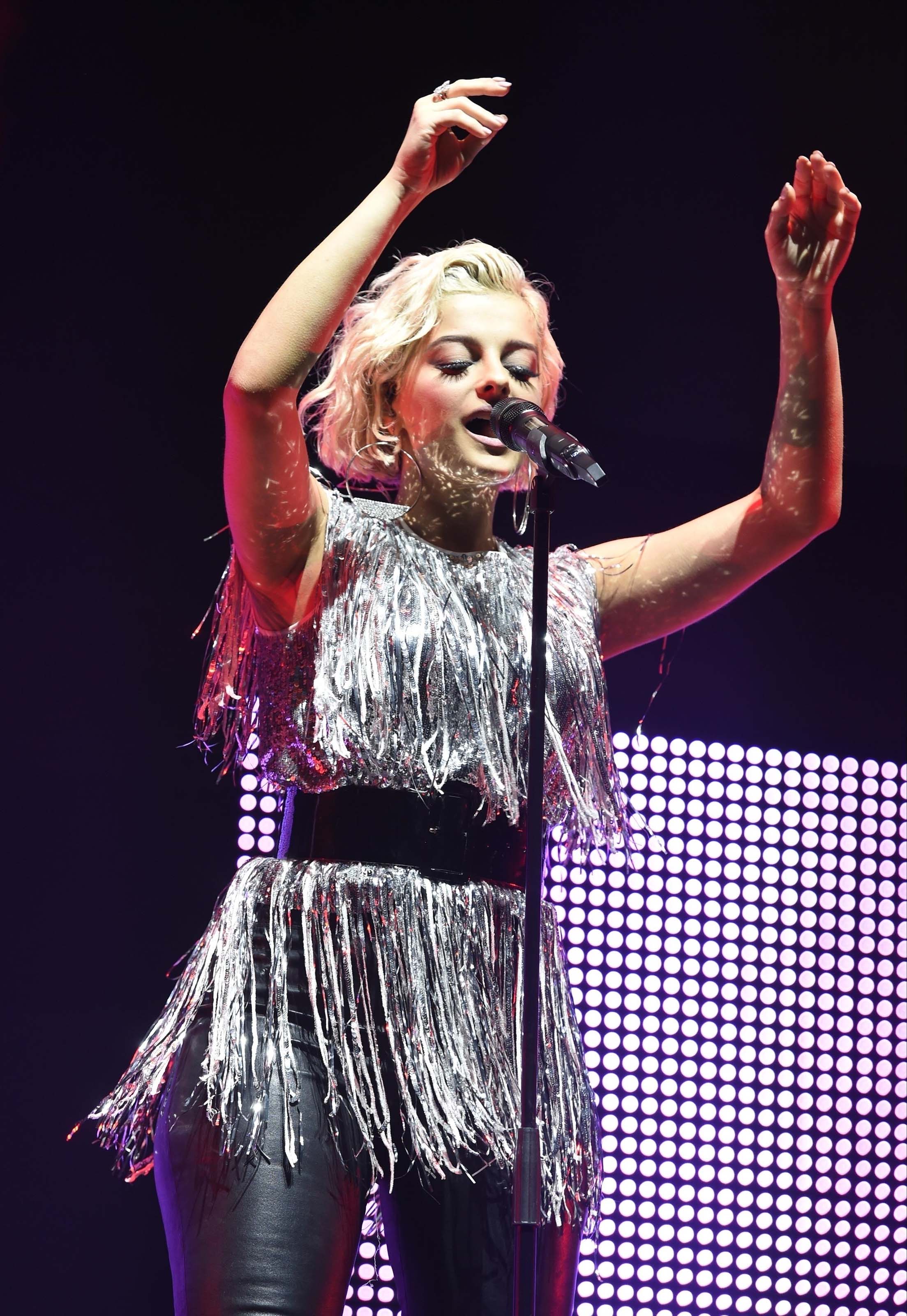 Bebe Rexha attends Free Radio Live Hits Live concert