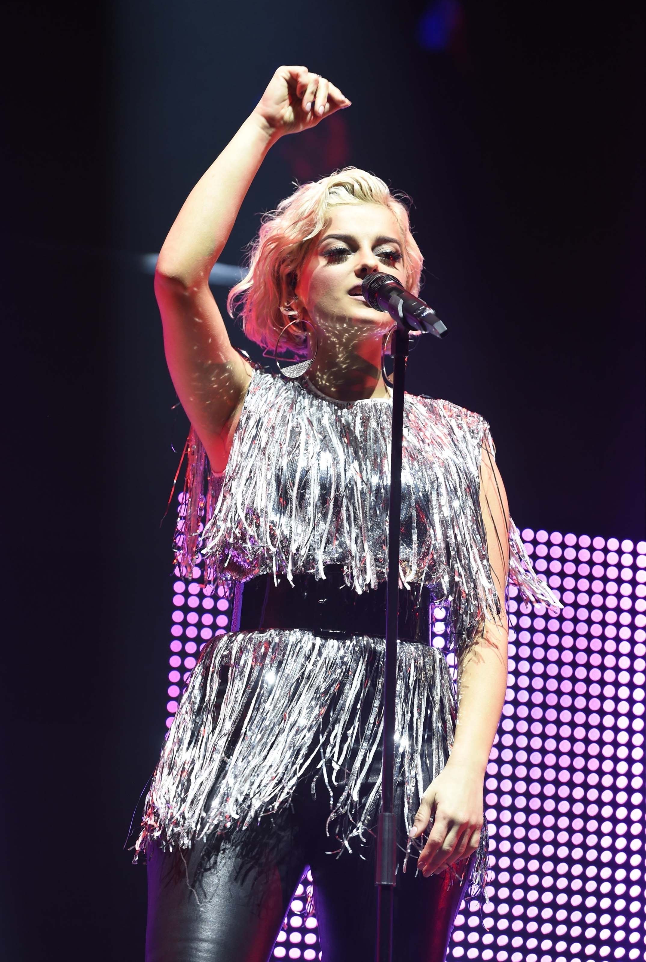 Bebe Rexha attends Free Radio Live Hits Live concert