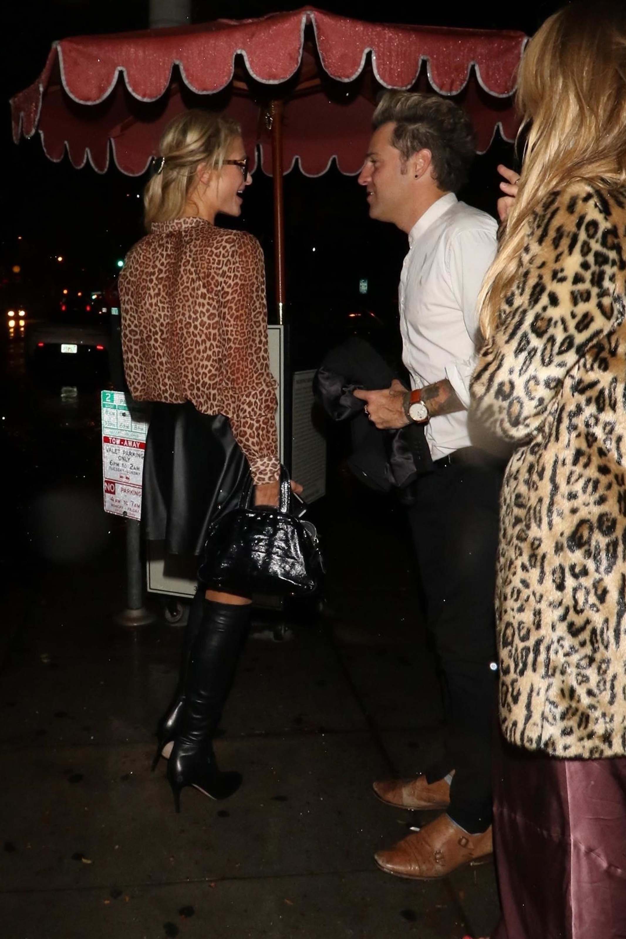 Paris Hilton leaving at Delilah Nightclub