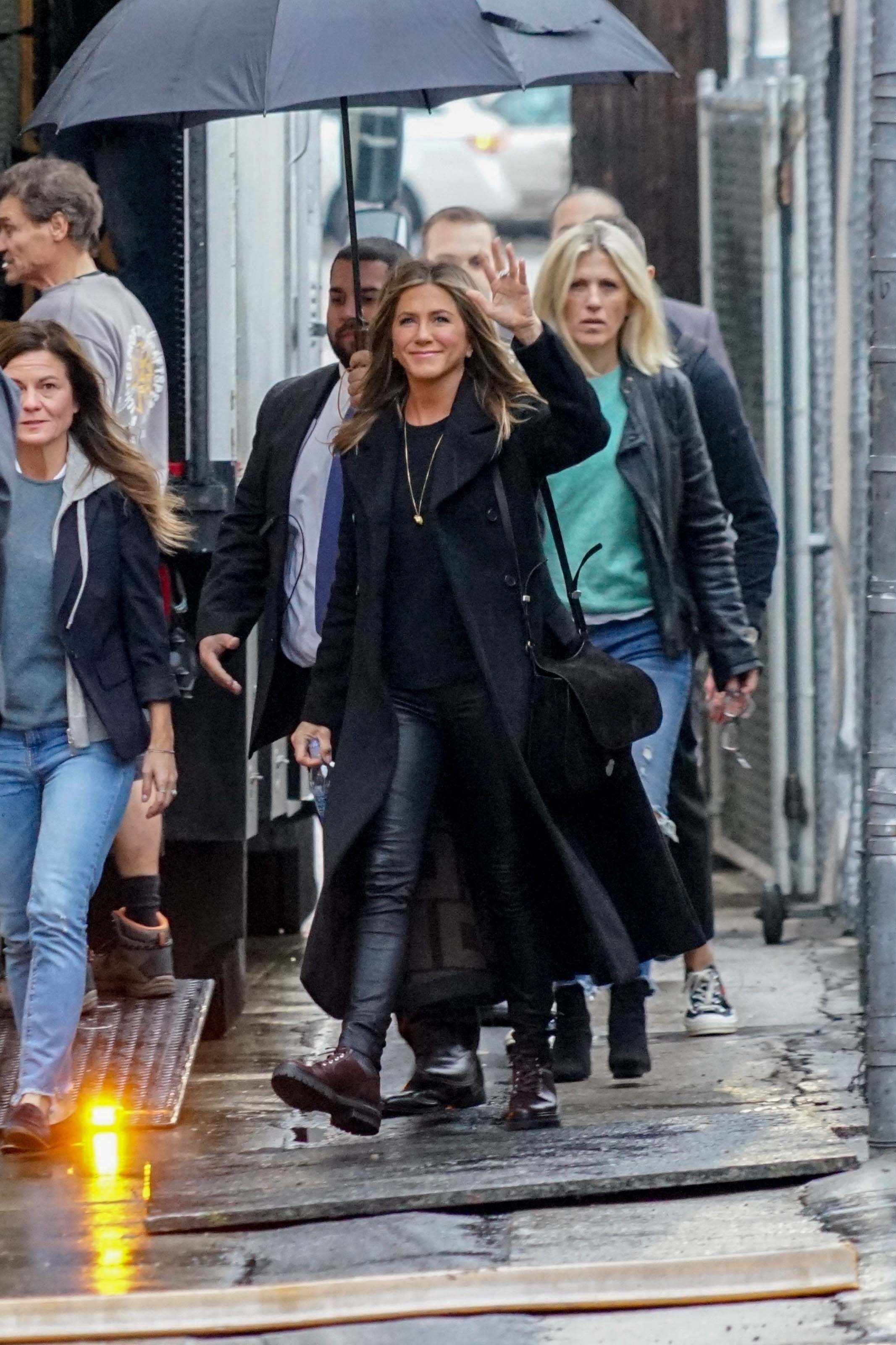 Jennifer Aniston outside Jimmy Kimmel Live