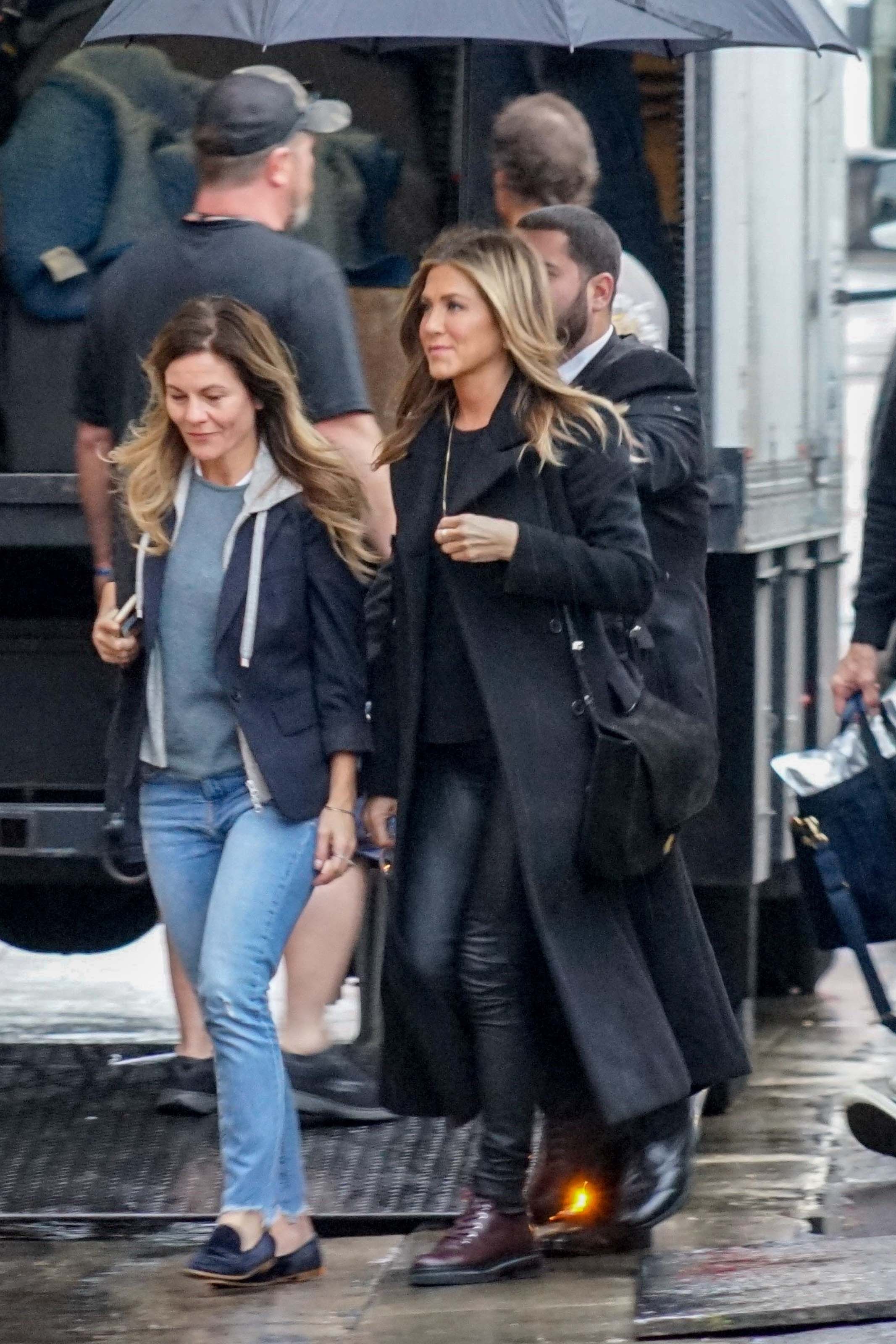 Jennifer Aniston outside Jimmy Kimmel Live