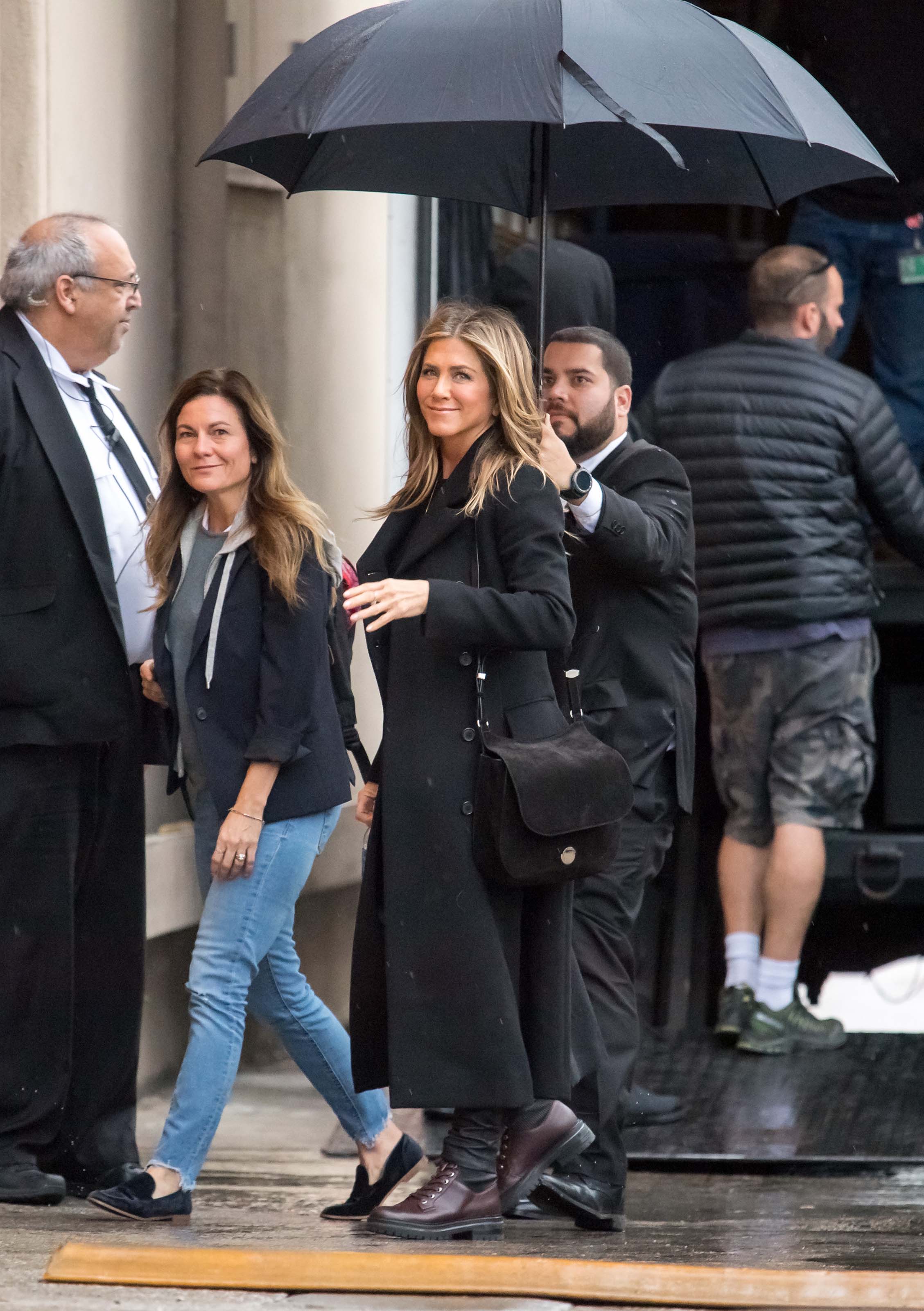 Jennifer Aniston outside Jimmy Kimmel Live