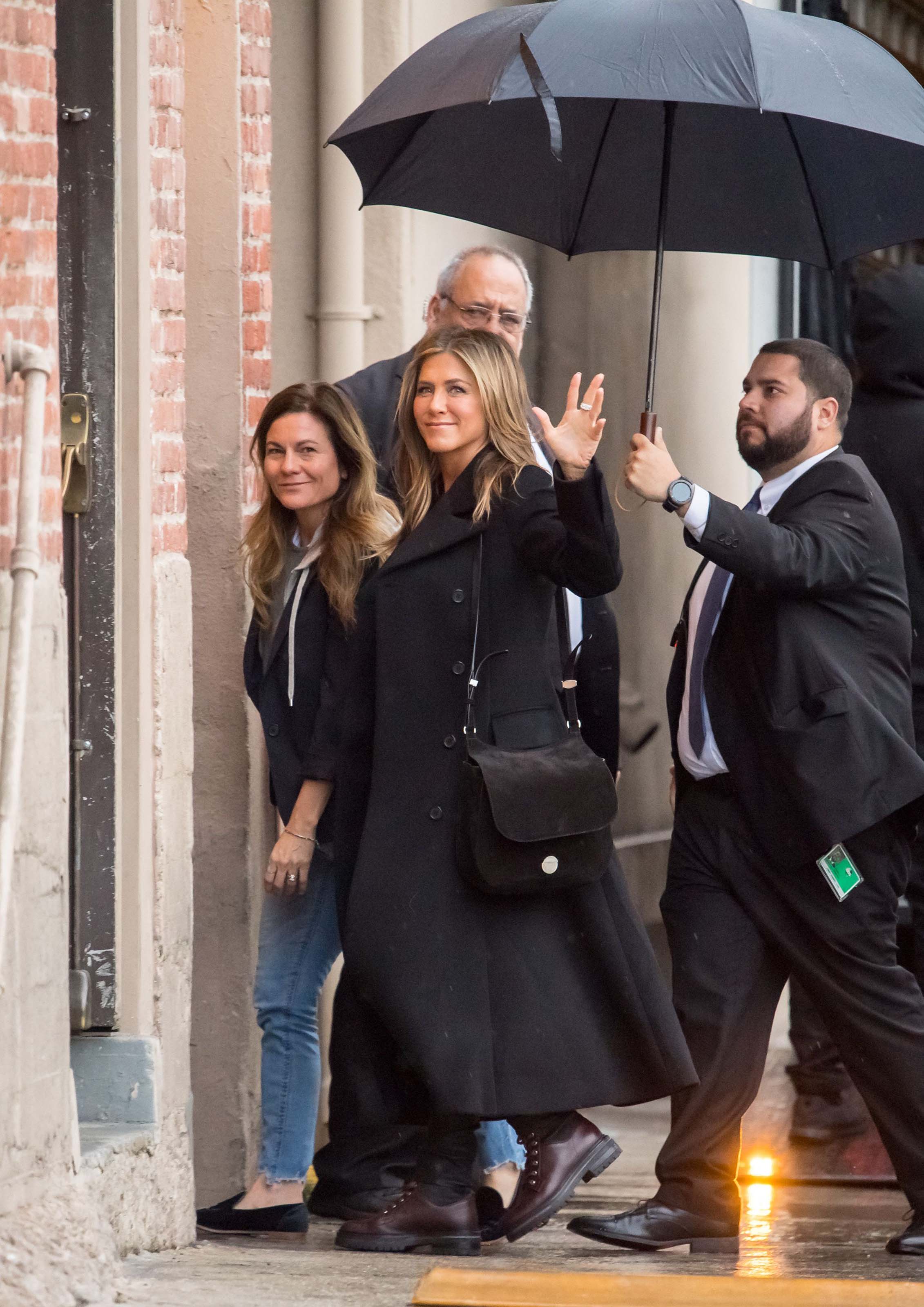 Jennifer Aniston outside Jimmy Kimmel Live