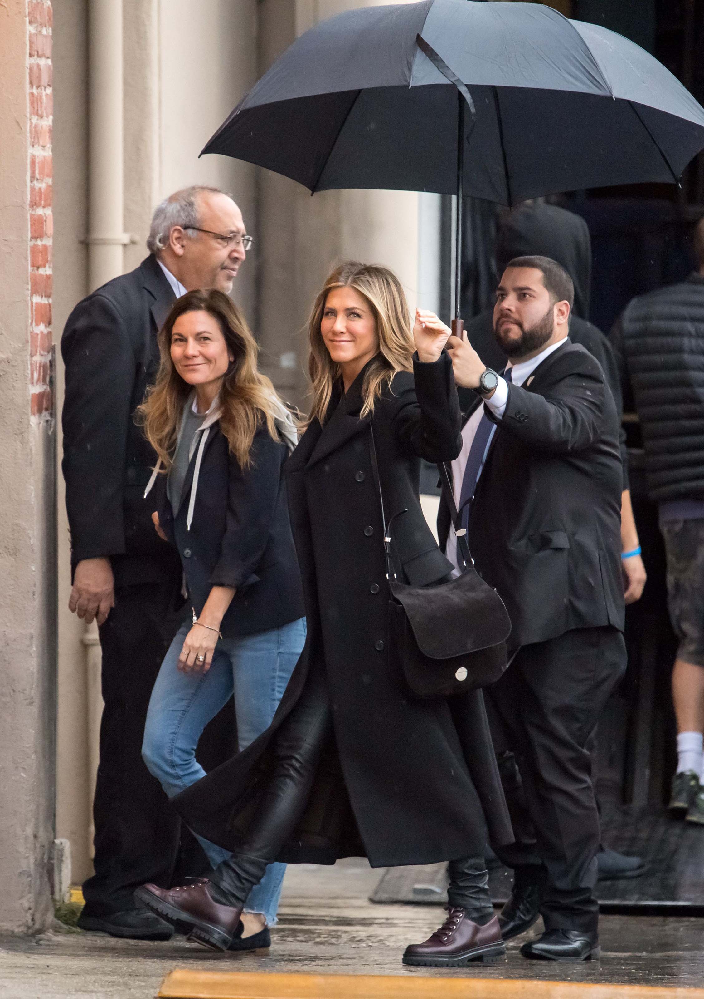 Jennifer Aniston outside Jimmy Kimmel Live