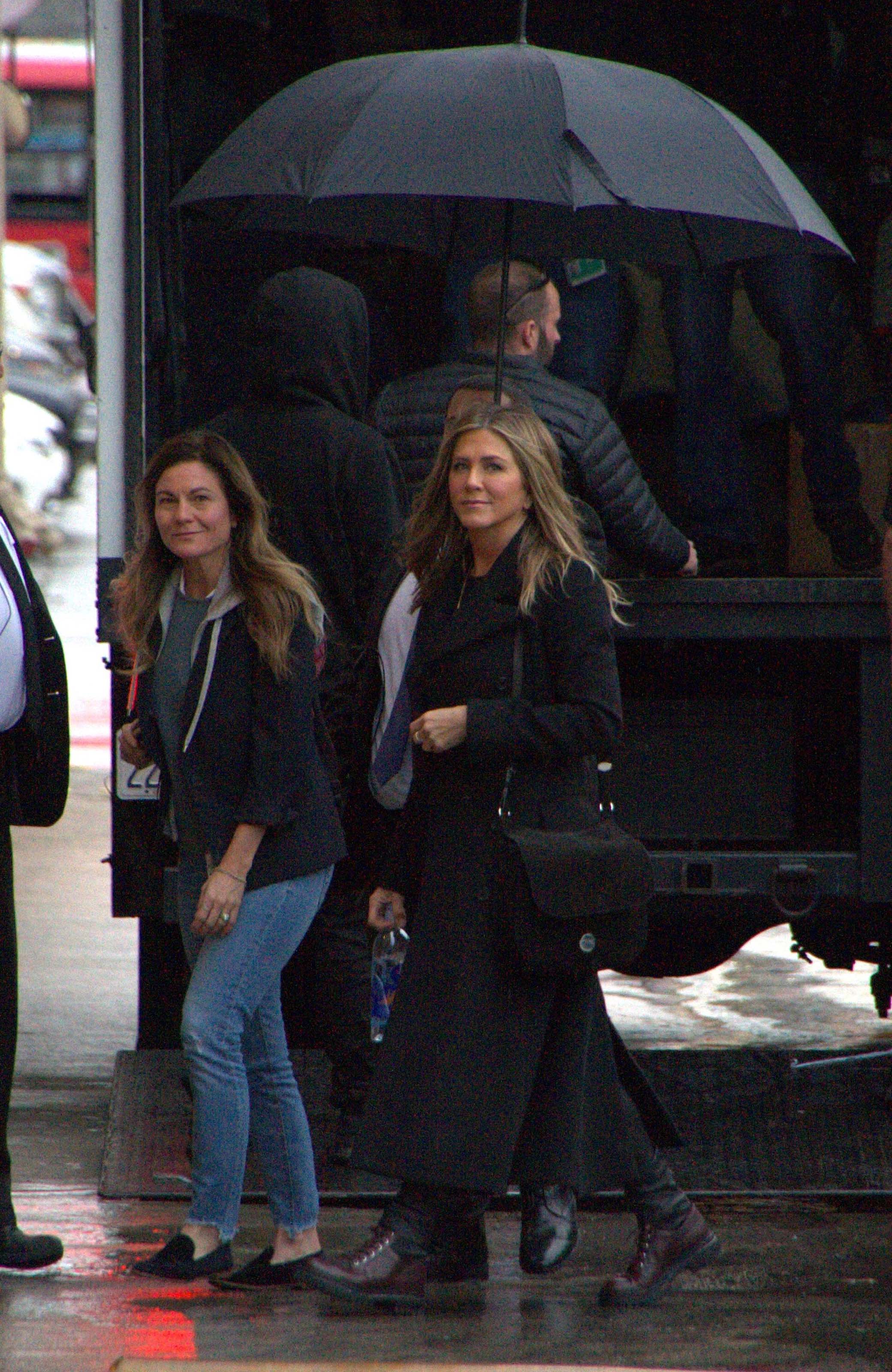 Jennifer Aniston outside Jimmy Kimmel Live