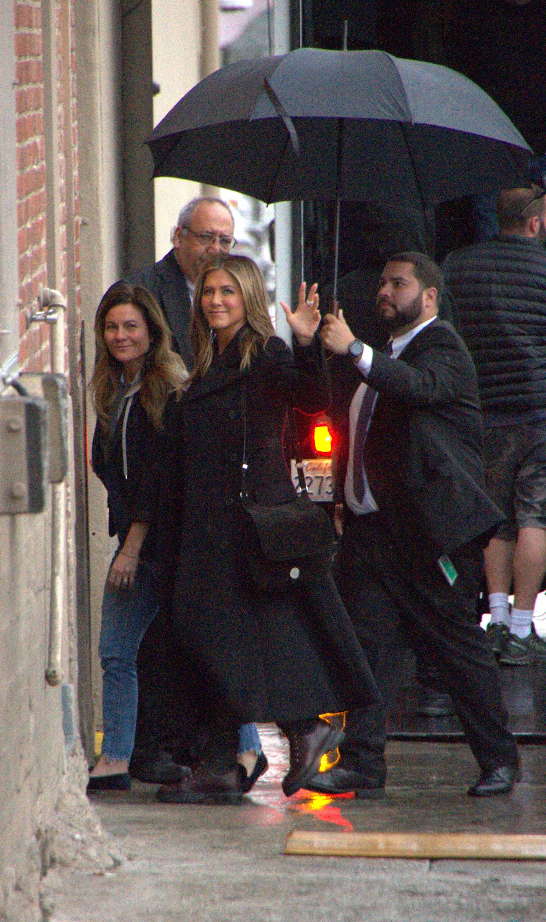 Jennifer Aniston outside Jimmy Kimmel Live