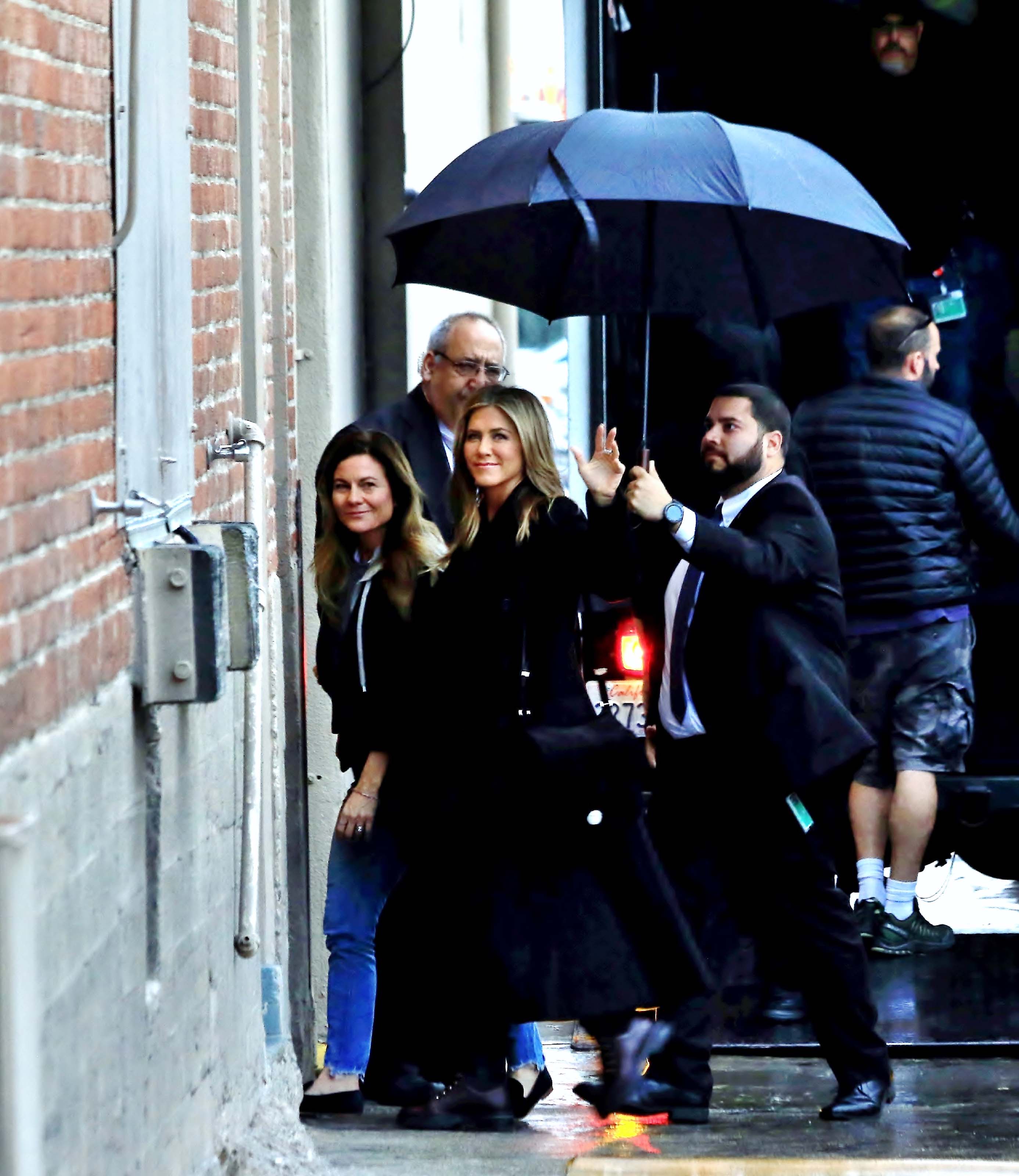 Jennifer Aniston outside Jimmy Kimmel Live