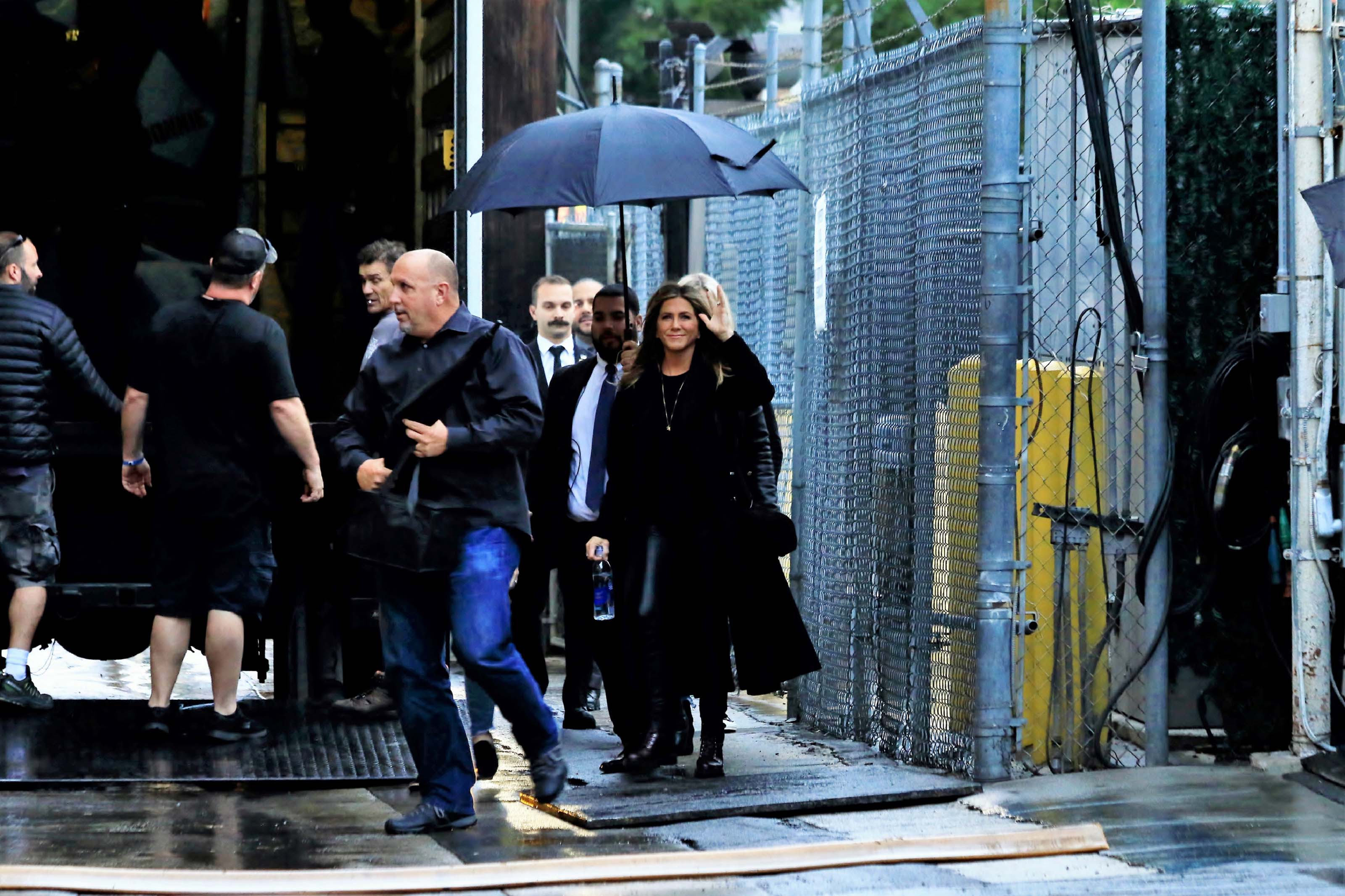 Jennifer Aniston outside Jimmy Kimmel Live