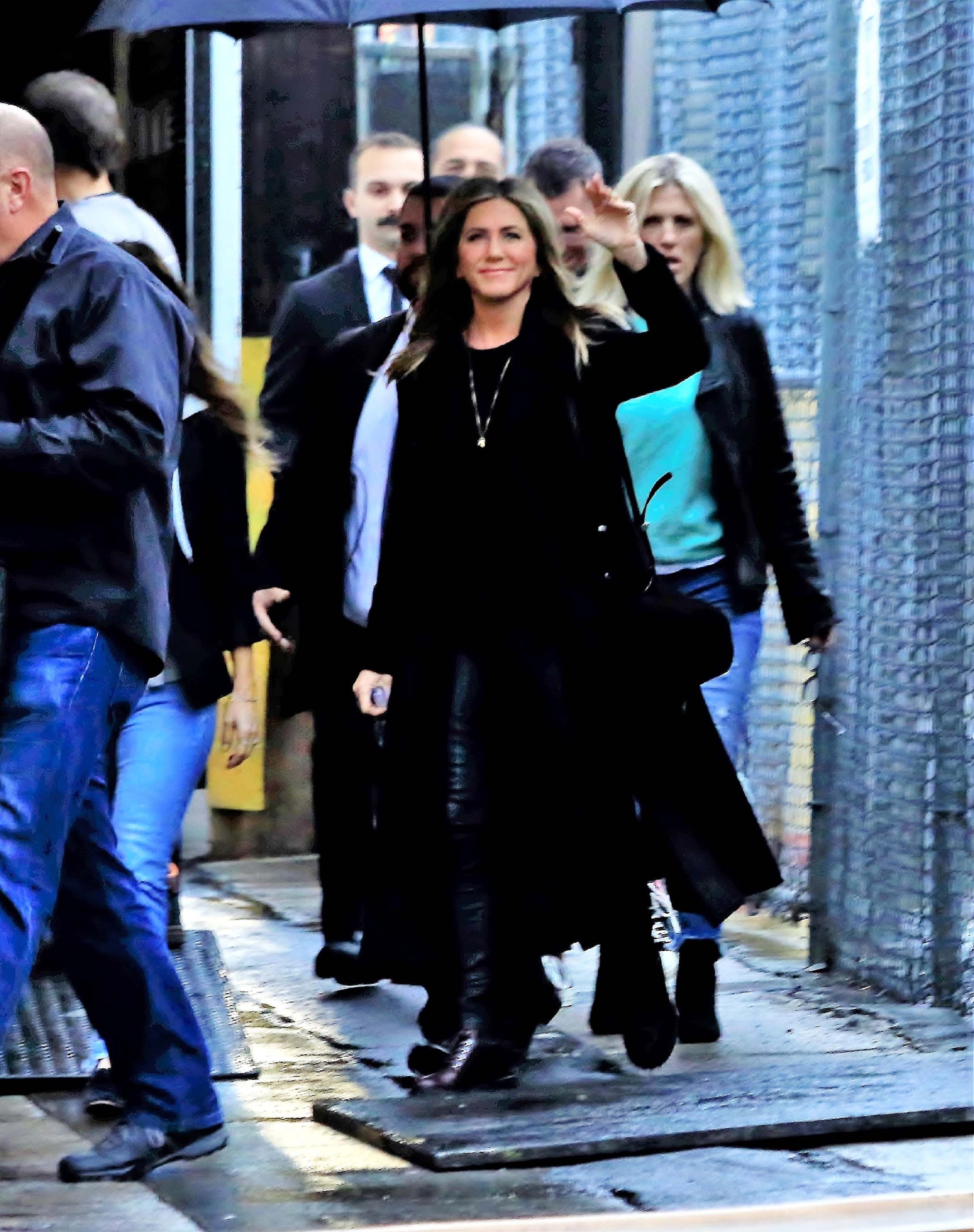 Jennifer Aniston outside Jimmy Kimmel Live