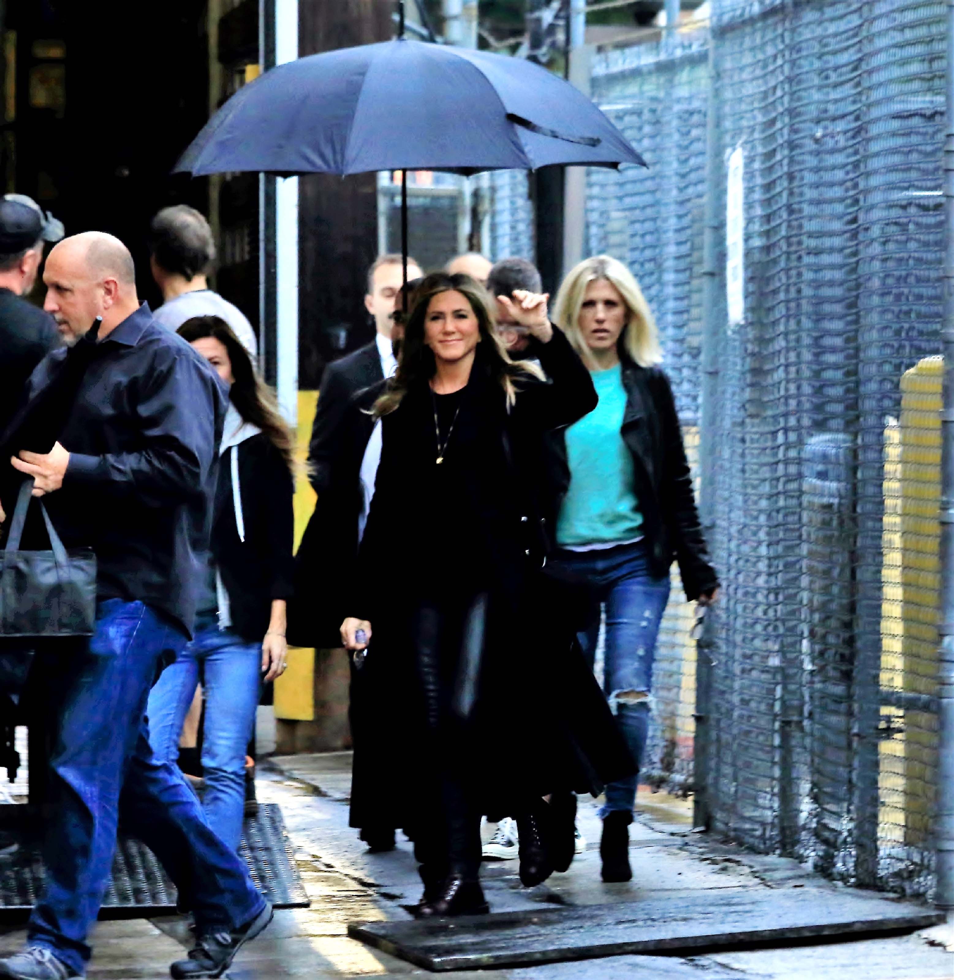 Jennifer Aniston outside Jimmy Kimmel Live