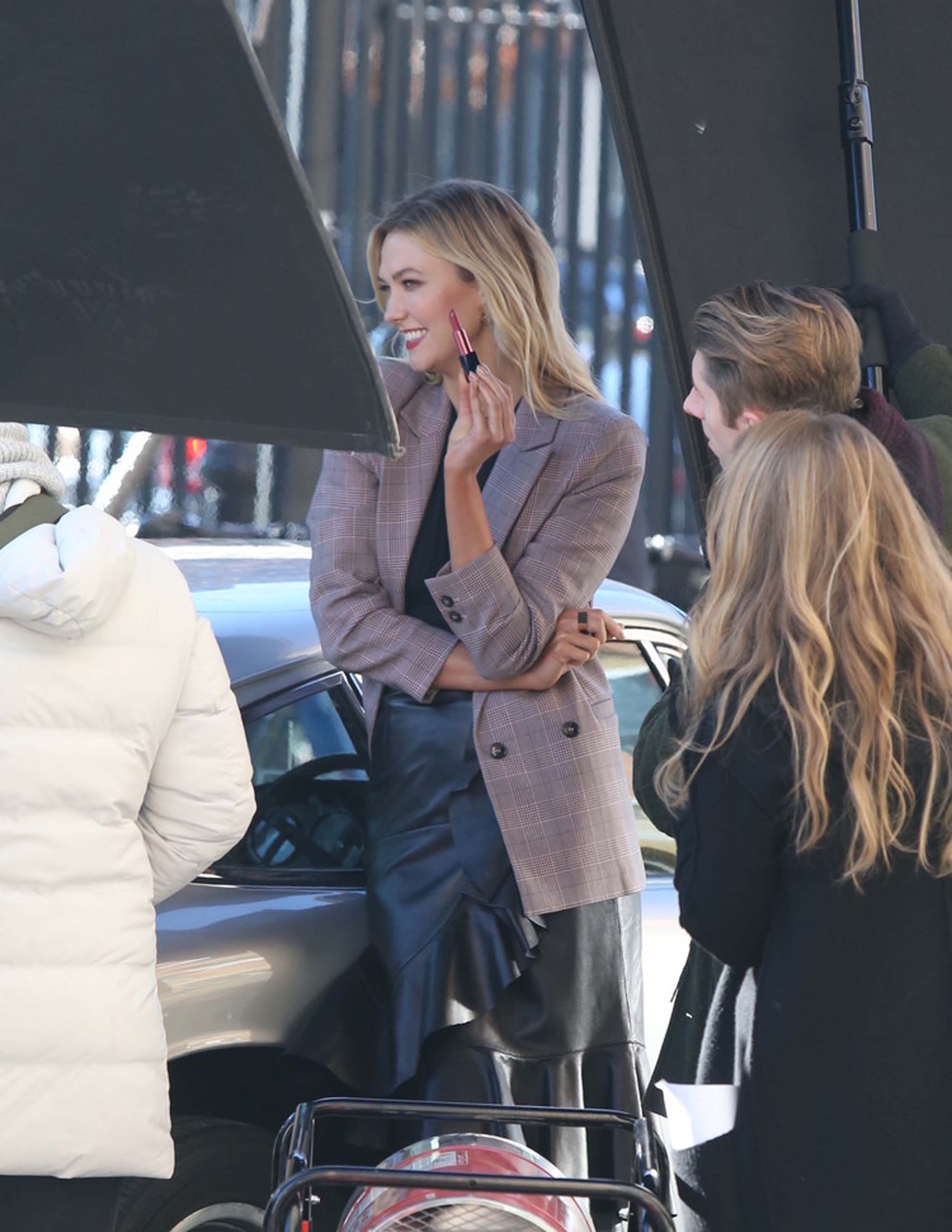 Karlie Kloss at a photoshoot in NYC