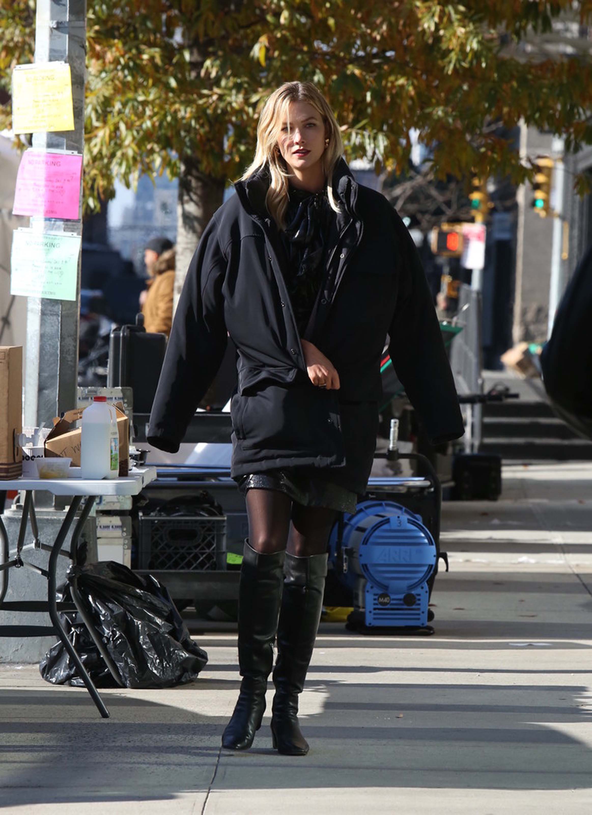 Karlie Kloss at a photoshoot in NYC