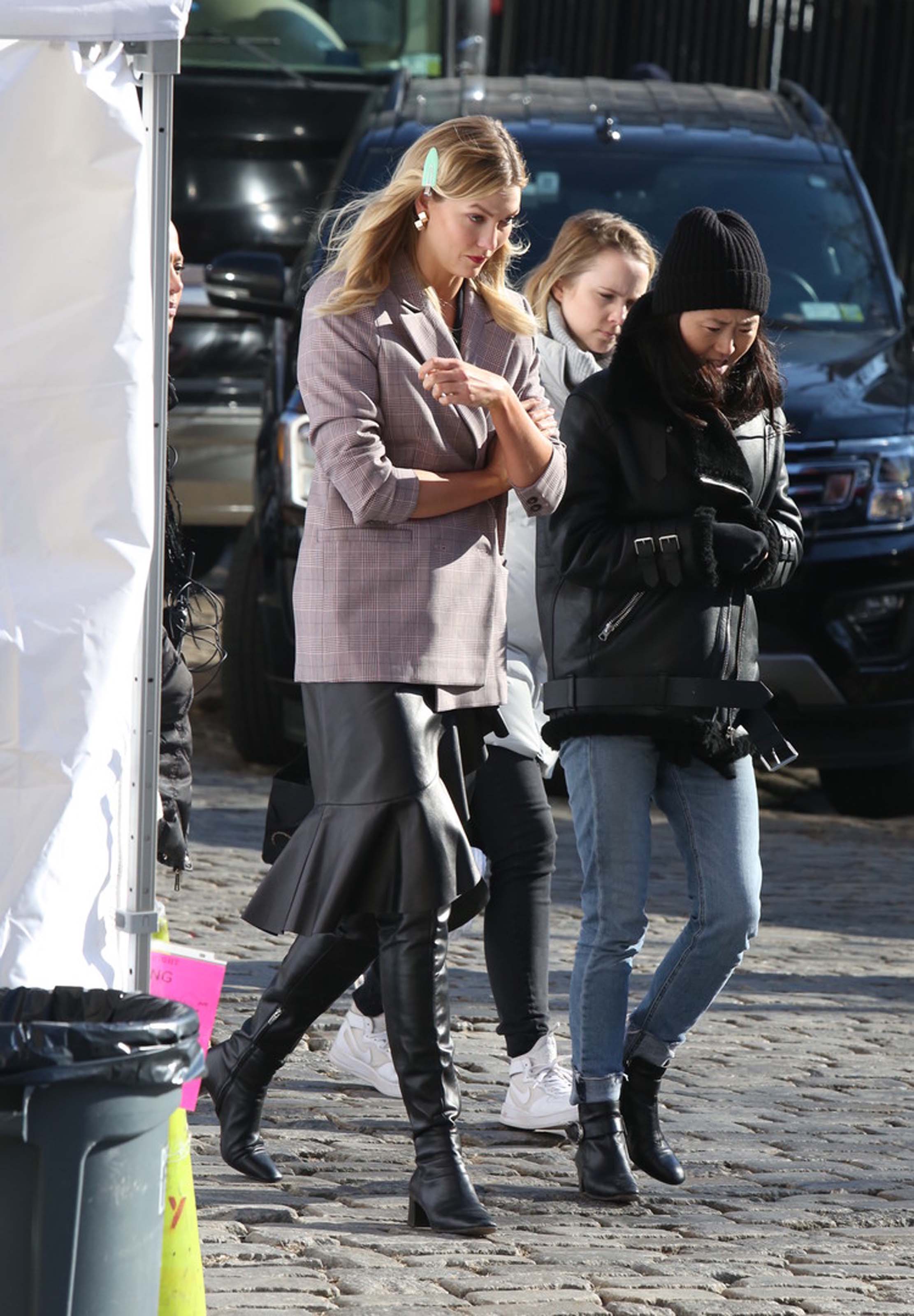 Karlie Kloss at a photoshoot in NYC