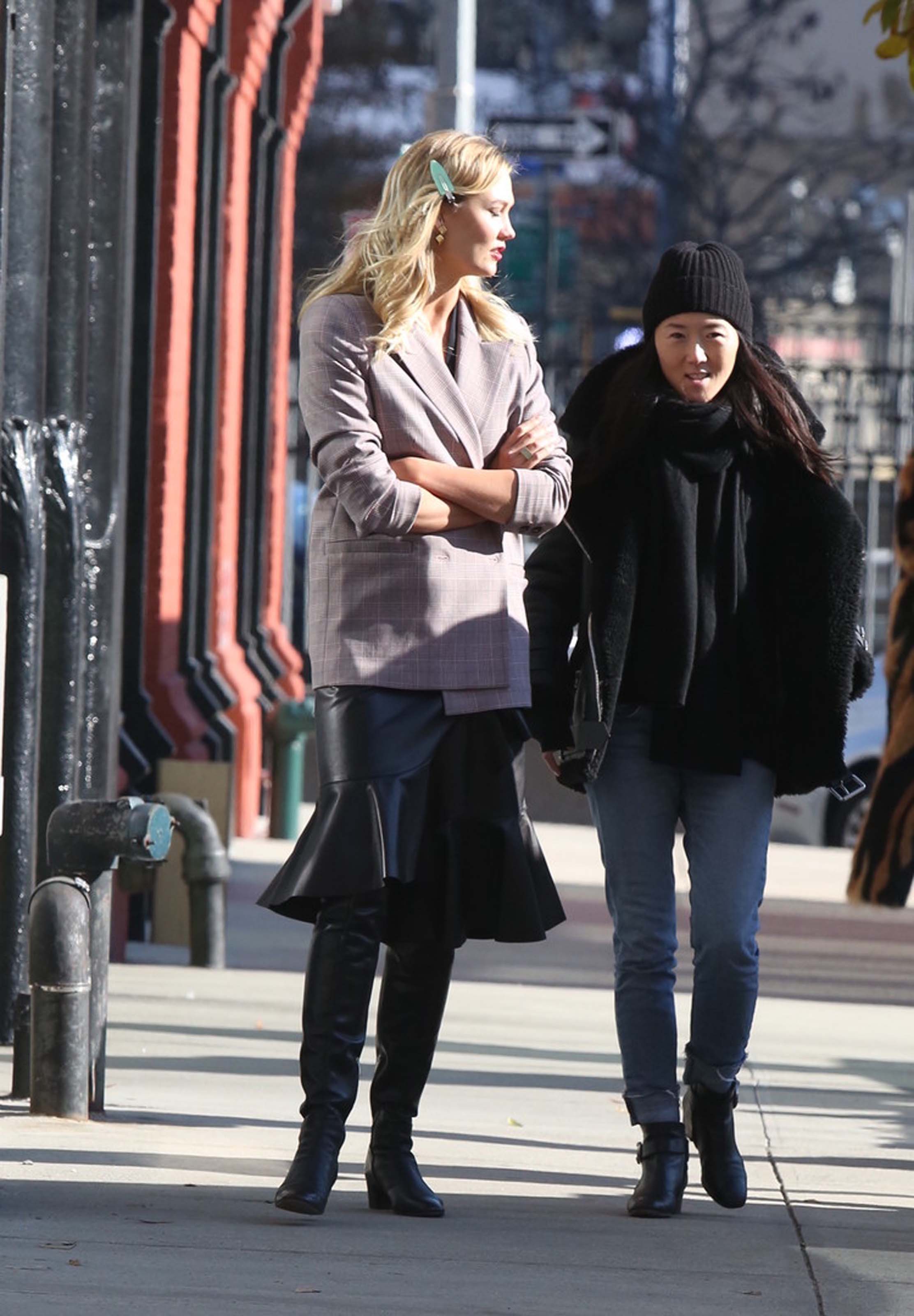 Karlie Kloss at a photoshoot in NYC