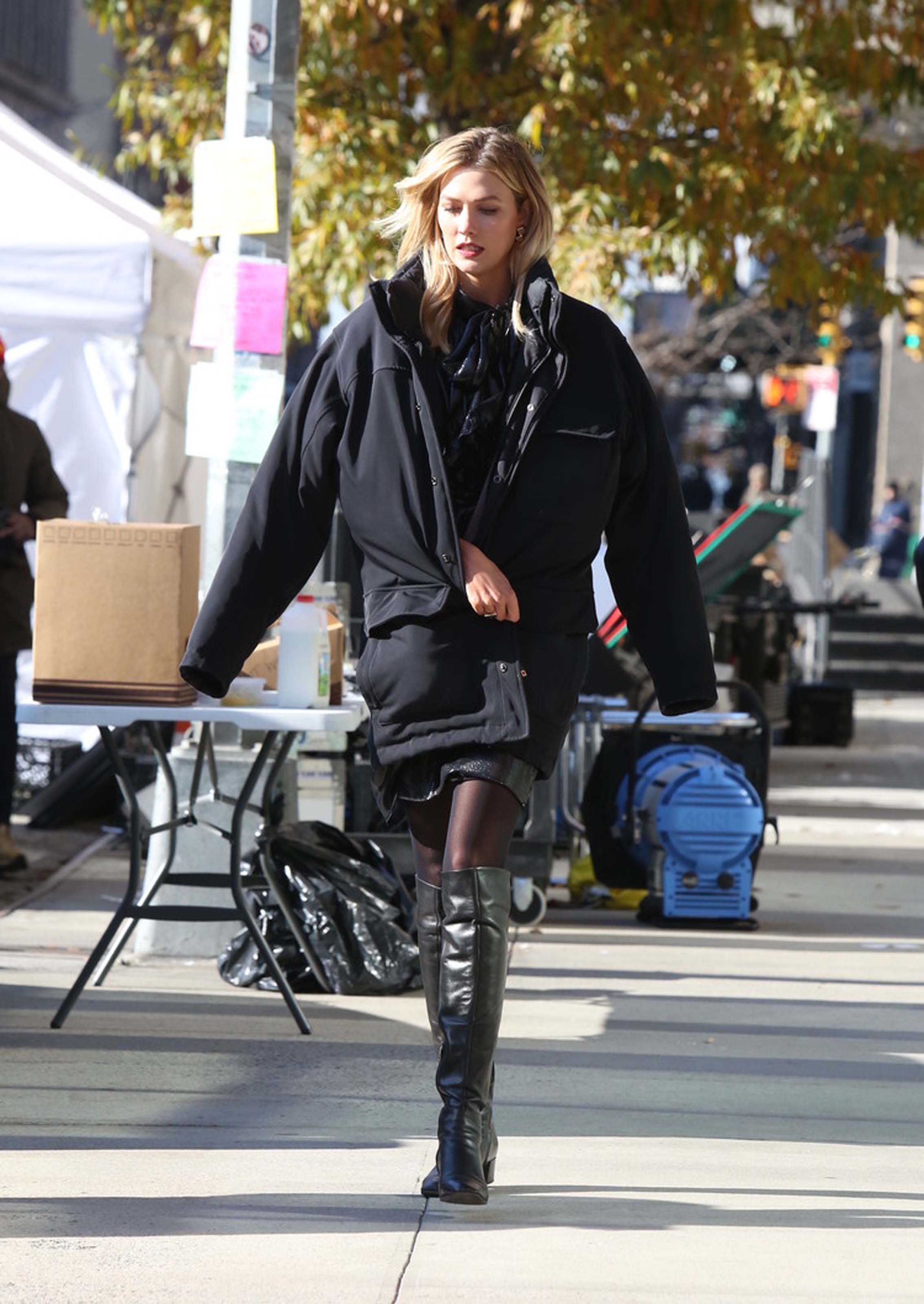 Karlie Kloss at a photoshoot in NYC