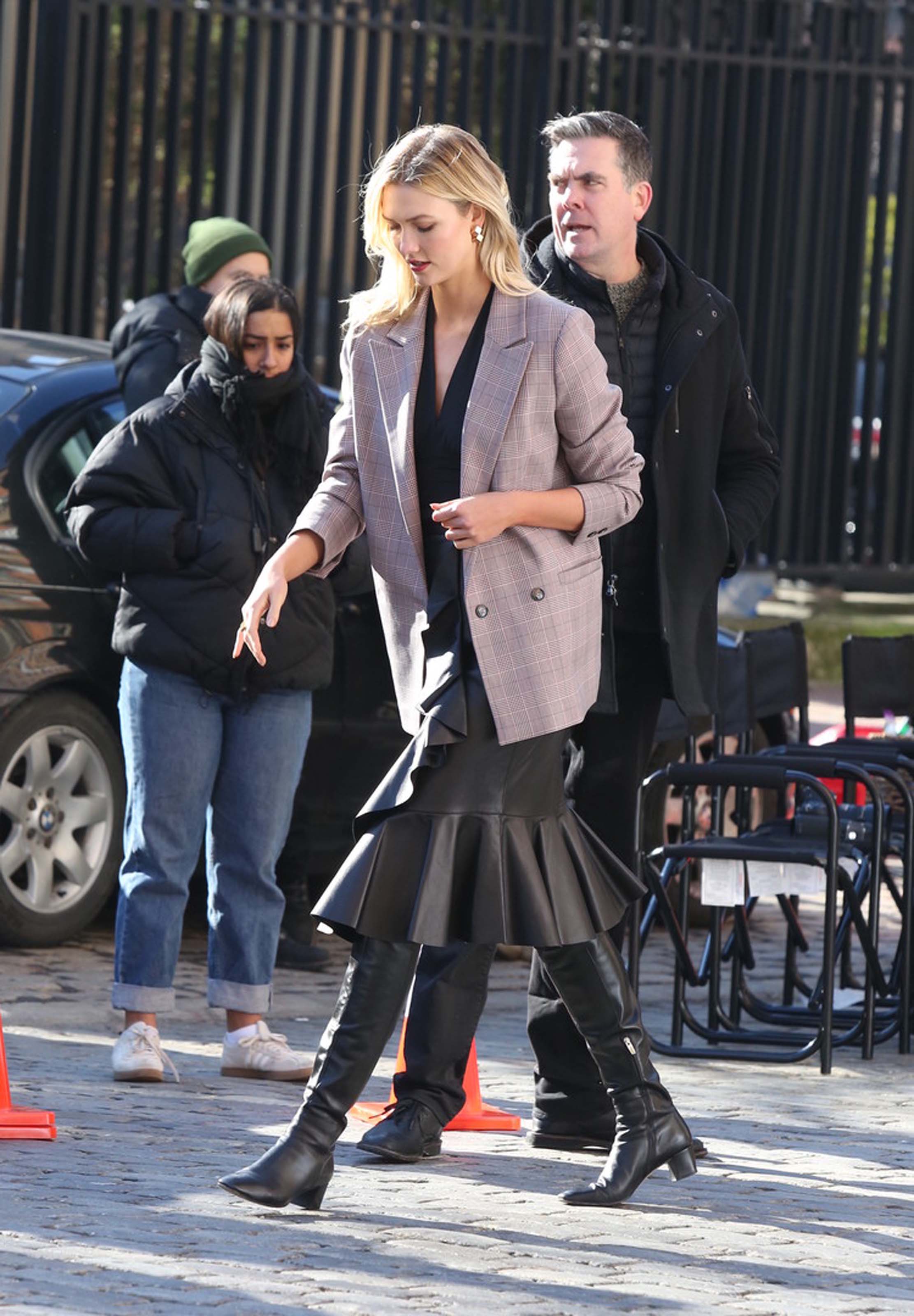 Karlie Kloss at a photoshoot in NYC