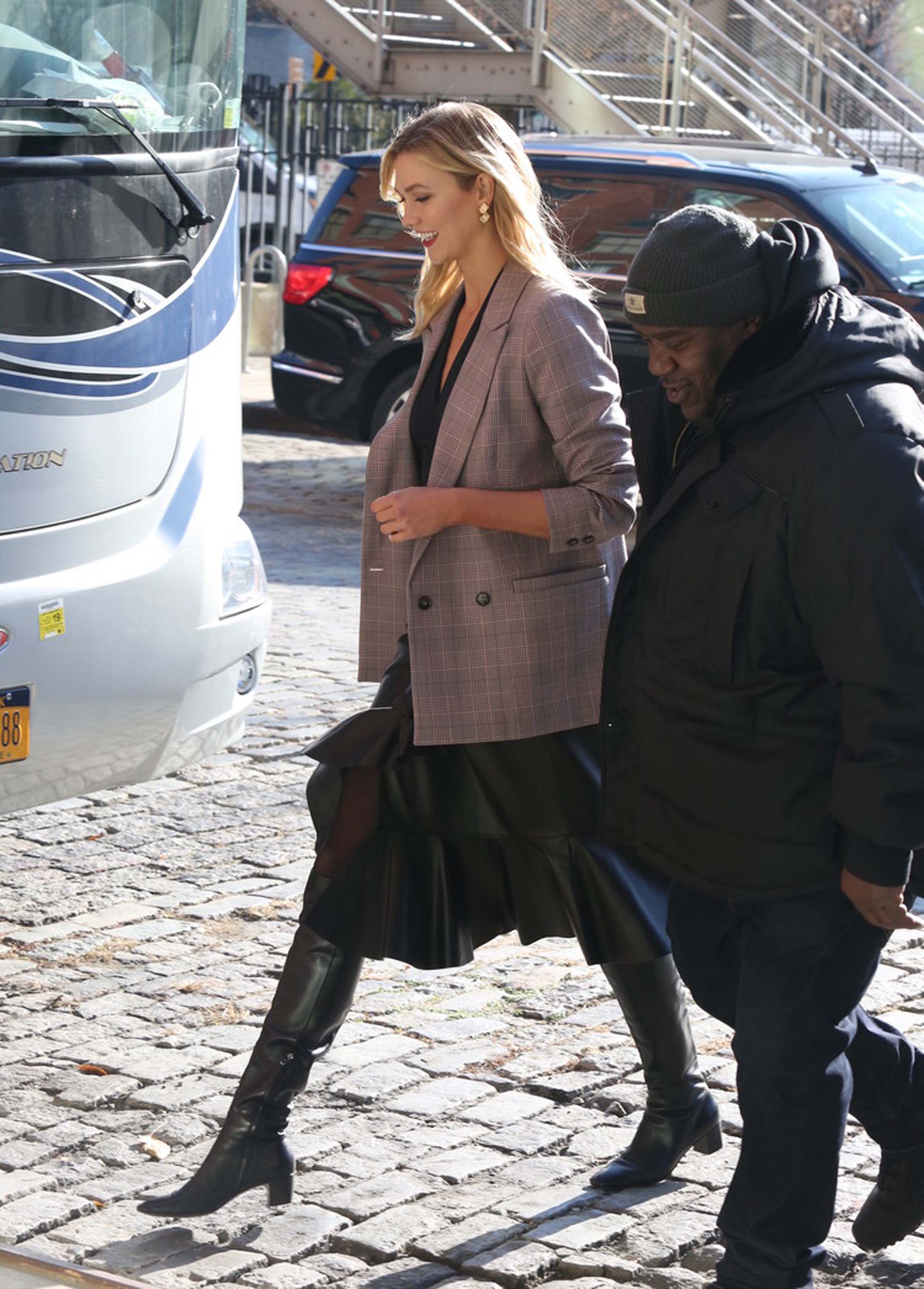 Karlie Kloss at a photoshoot in NYC