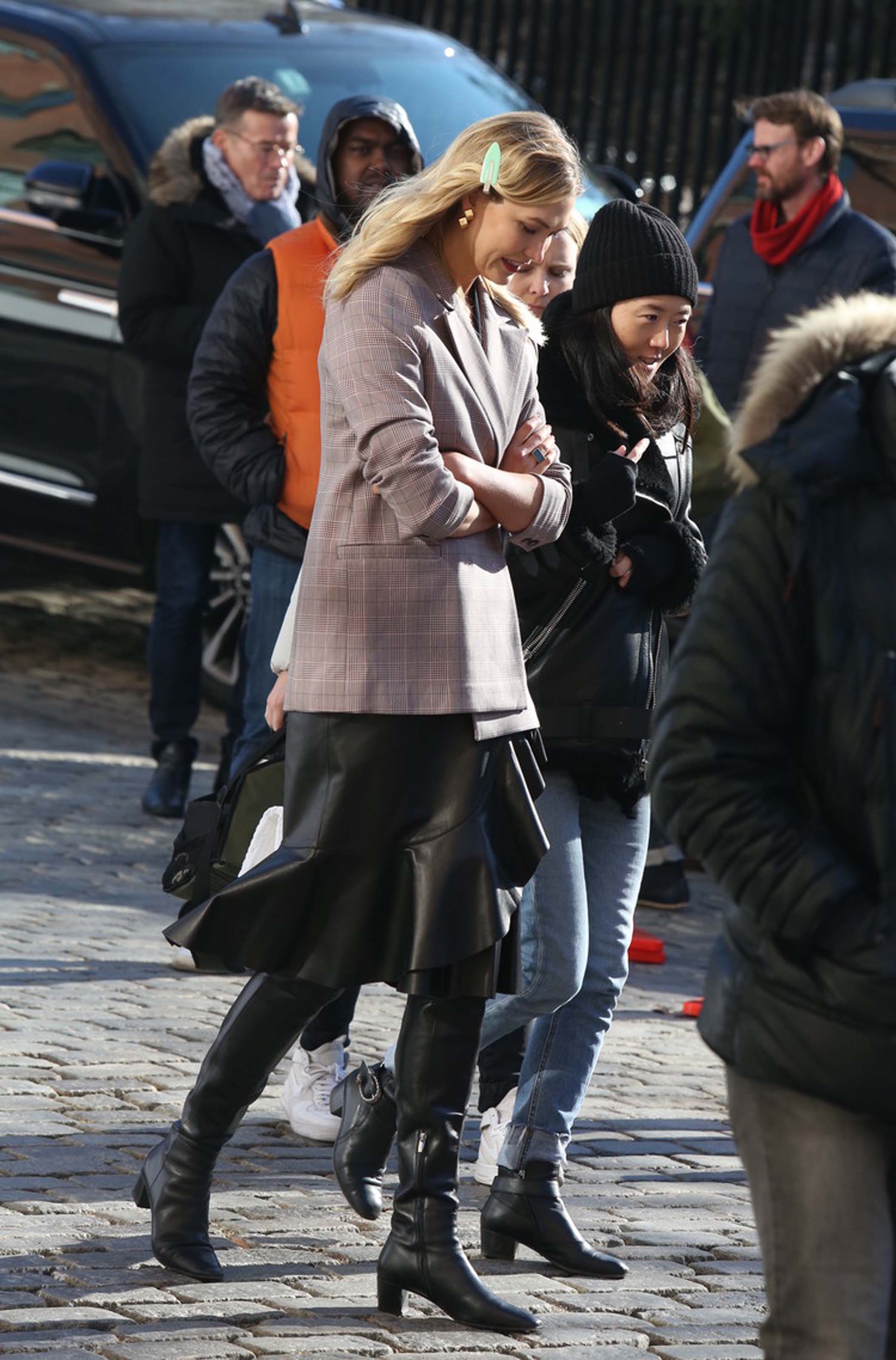Karlie Kloss at a photoshoot in NYC