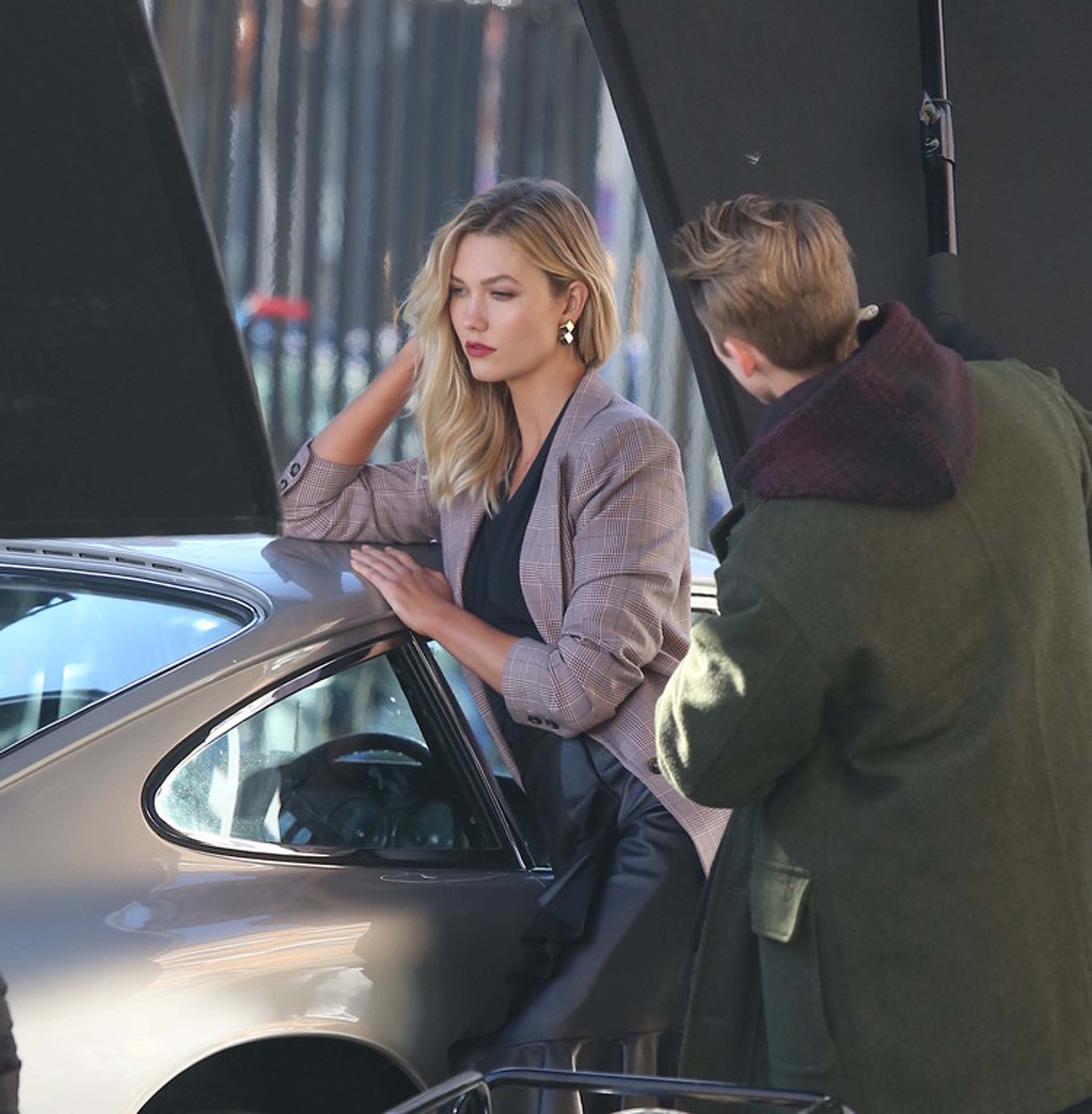 Karlie Kloss at a photoshoot in NYC