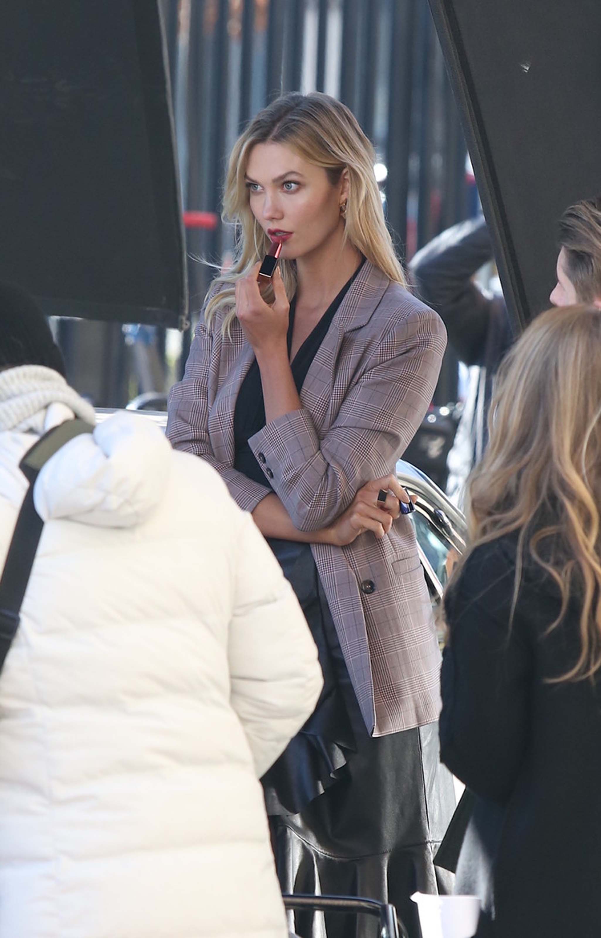 Karlie Kloss at a photoshoot in NYC