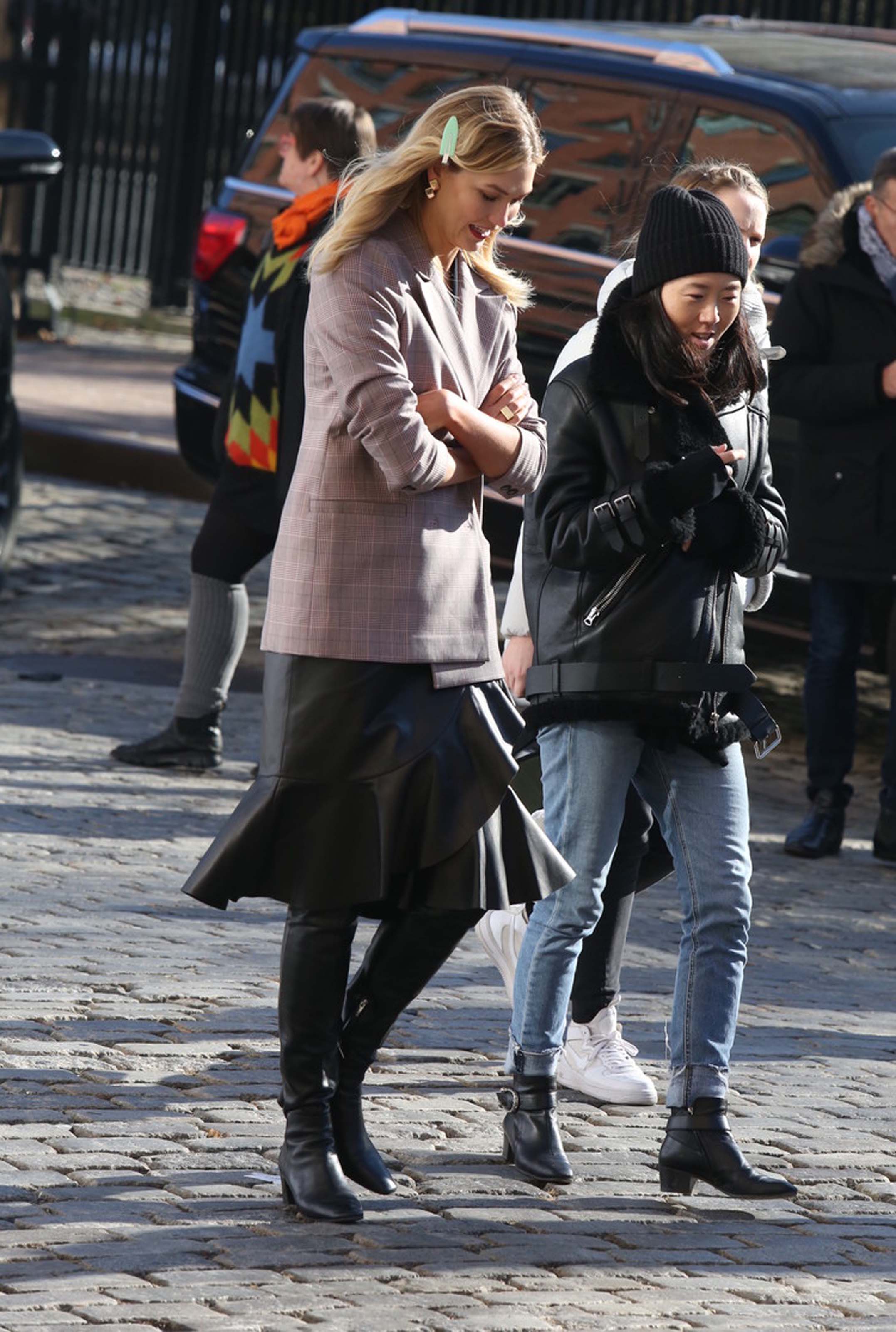 Karlie Kloss at a photoshoot in NYC