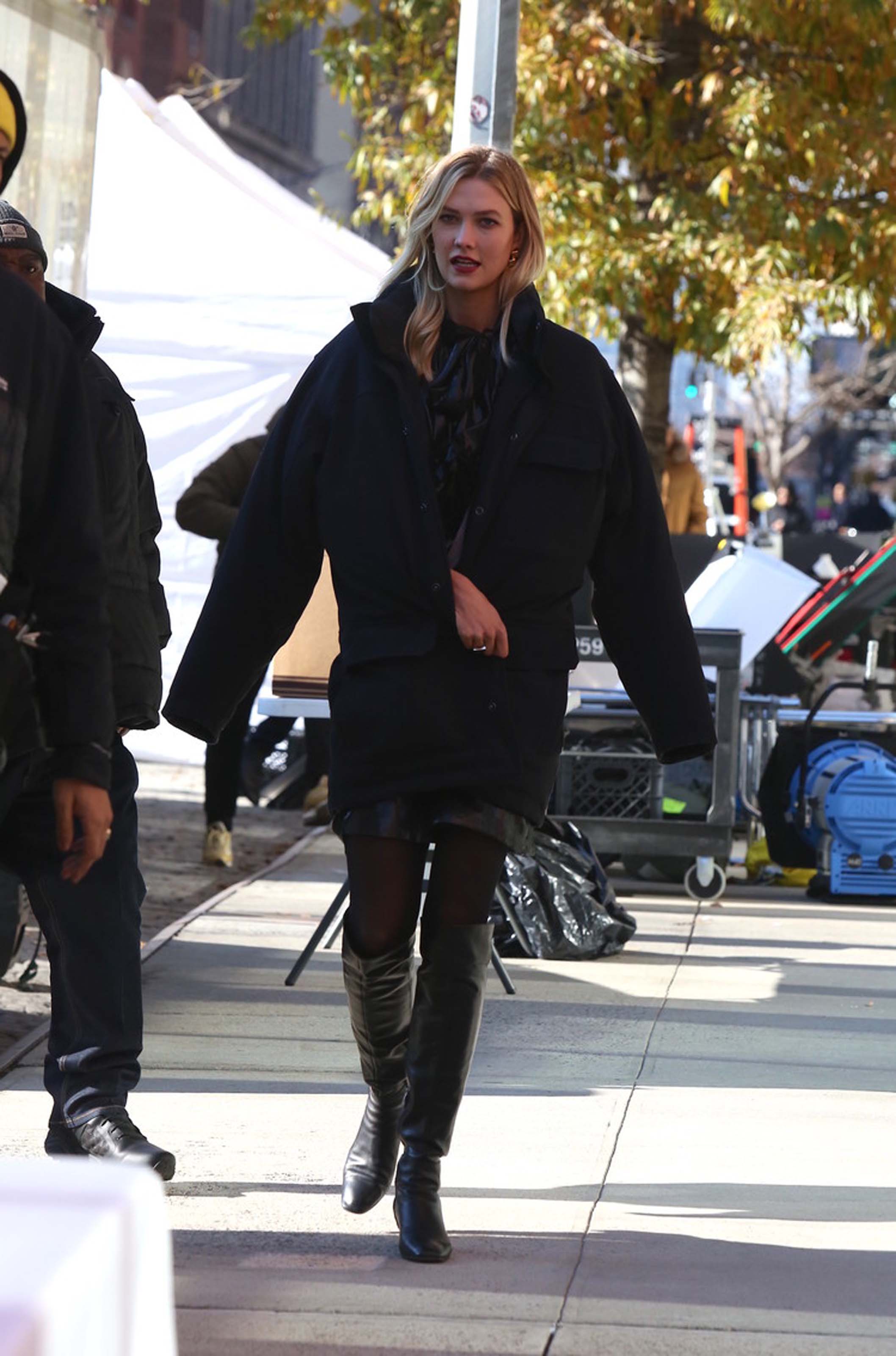 Karlie Kloss at a photoshoot in NYC